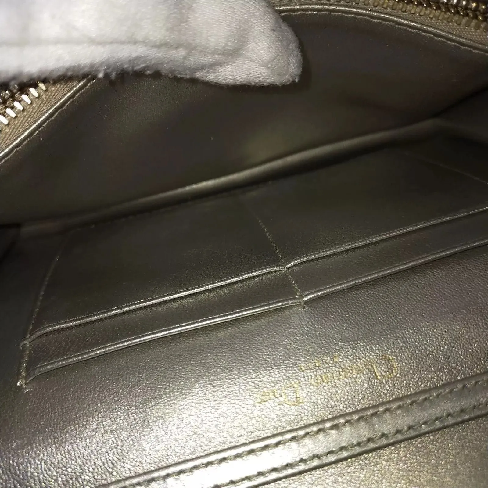 387534AN (S6) Christian Dior Crossbody Bag Silver Leather