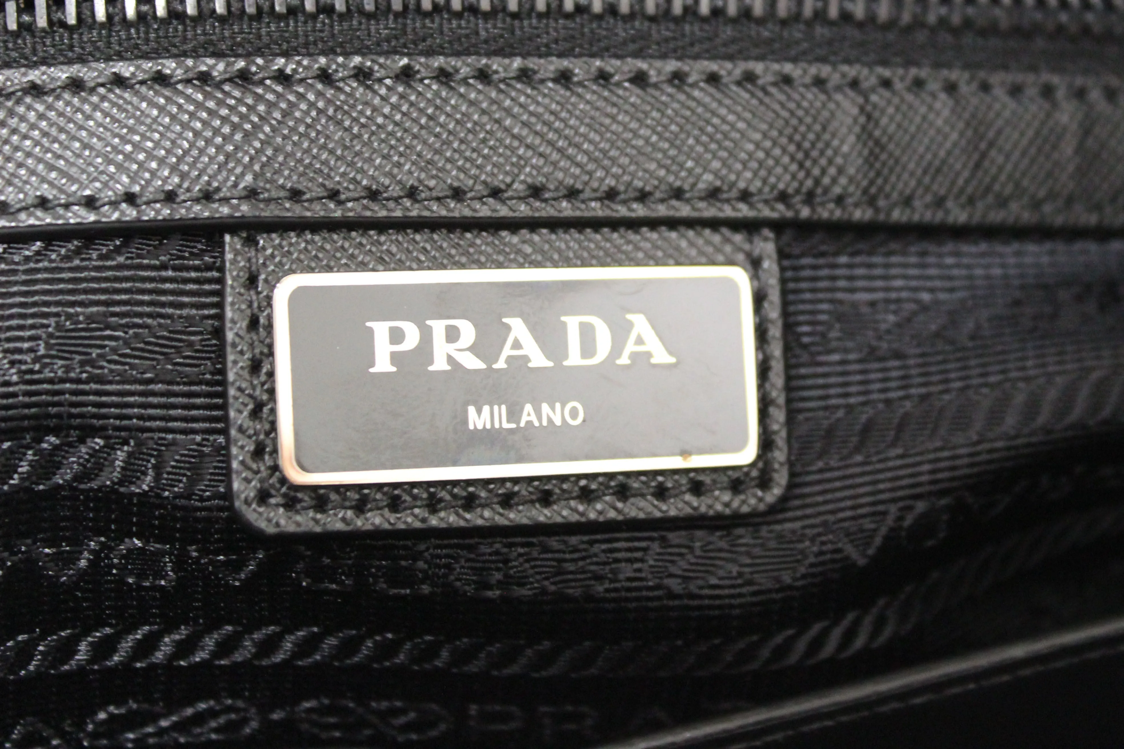 Authentic Prada Black Re-Nylon Pocket Tote Shoulder Bag