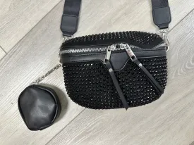 Black Studded Crossbody