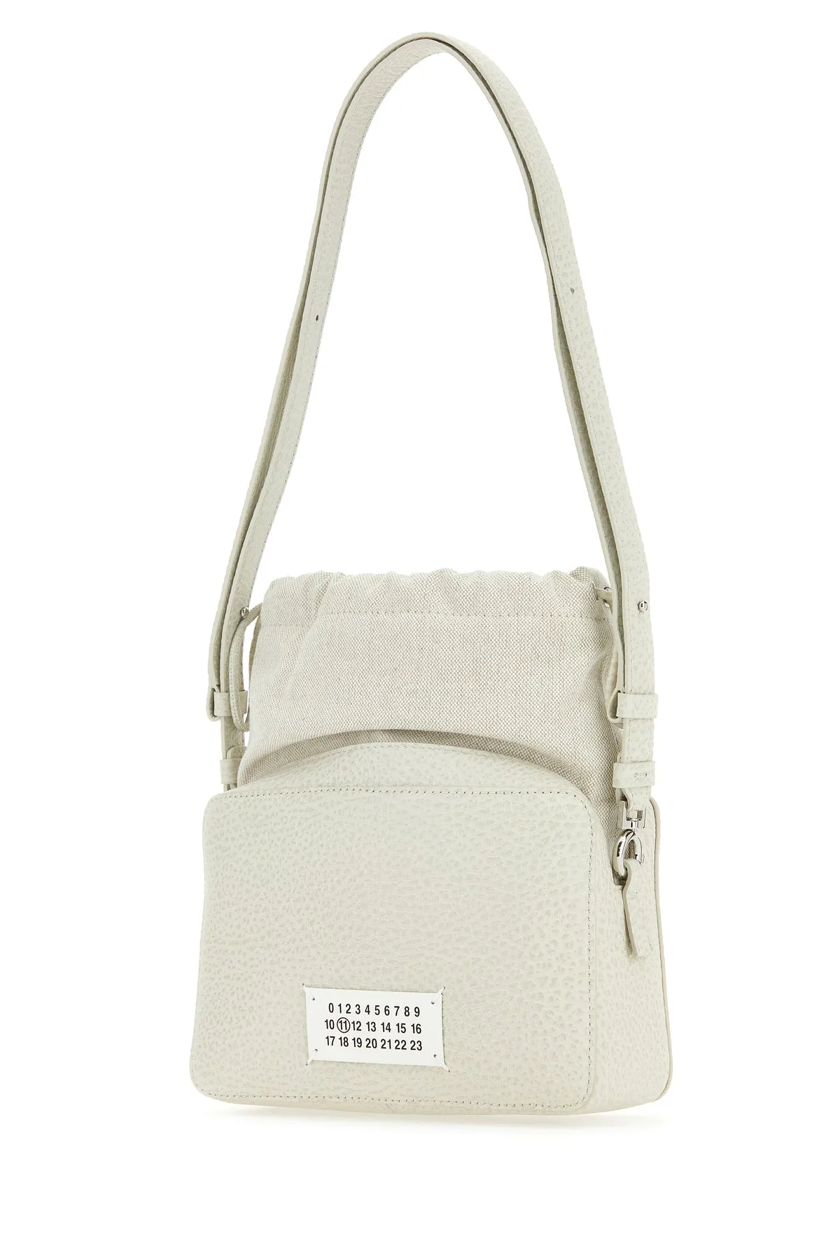 Chalk leather and fabric 5AC bucket bag