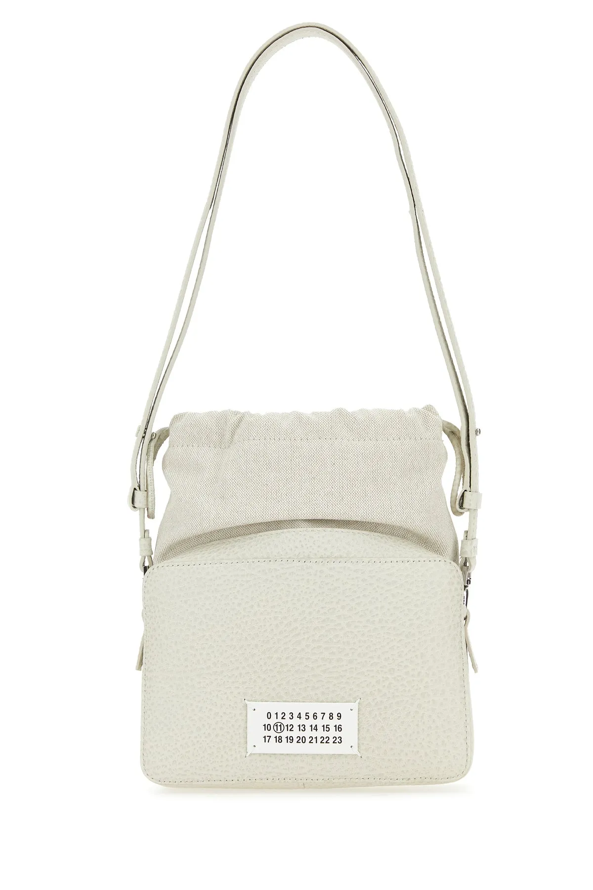 Chalk leather and fabric 5AC bucket bag
