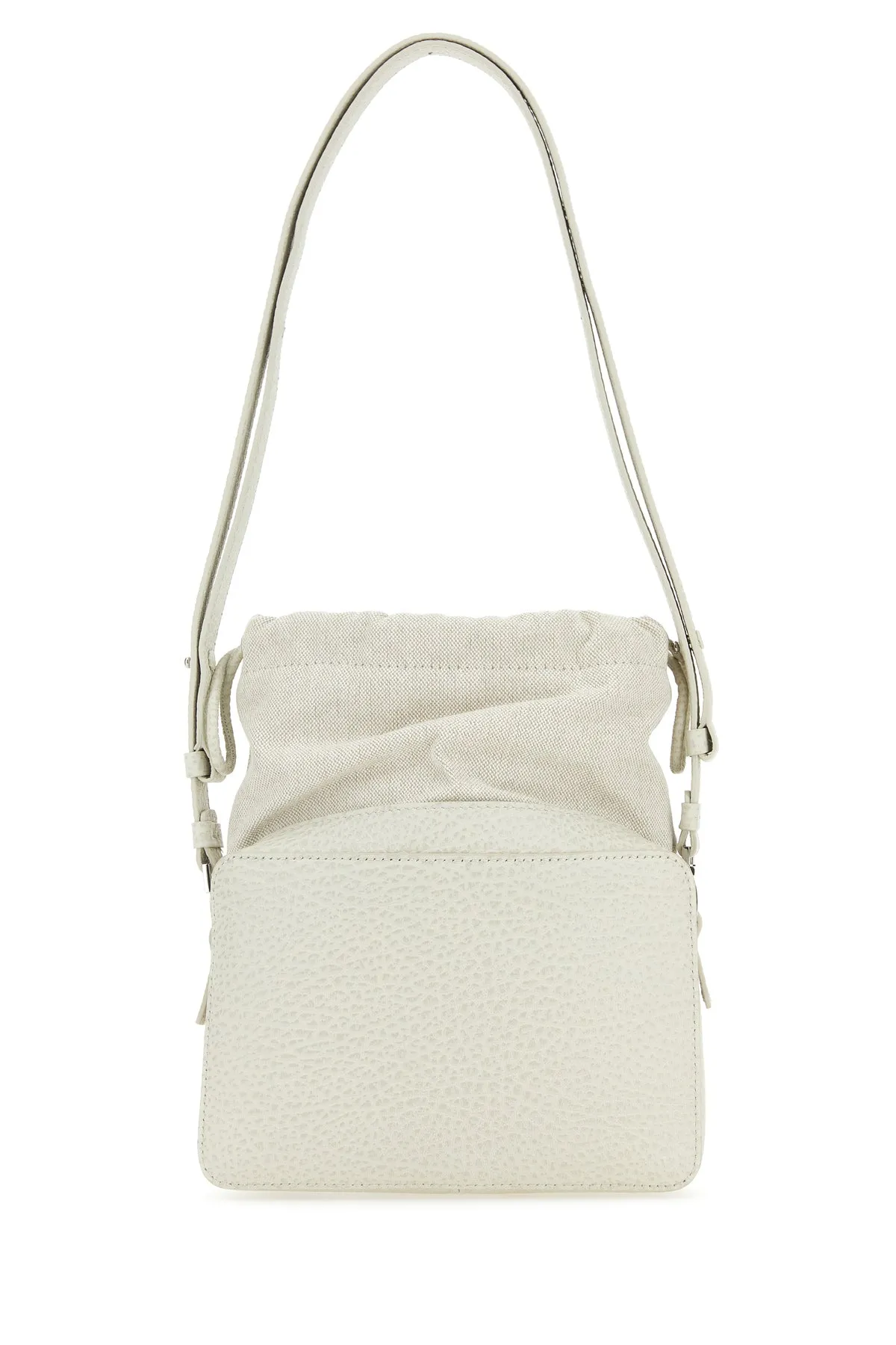 Chalk leather and fabric 5AC bucket bag