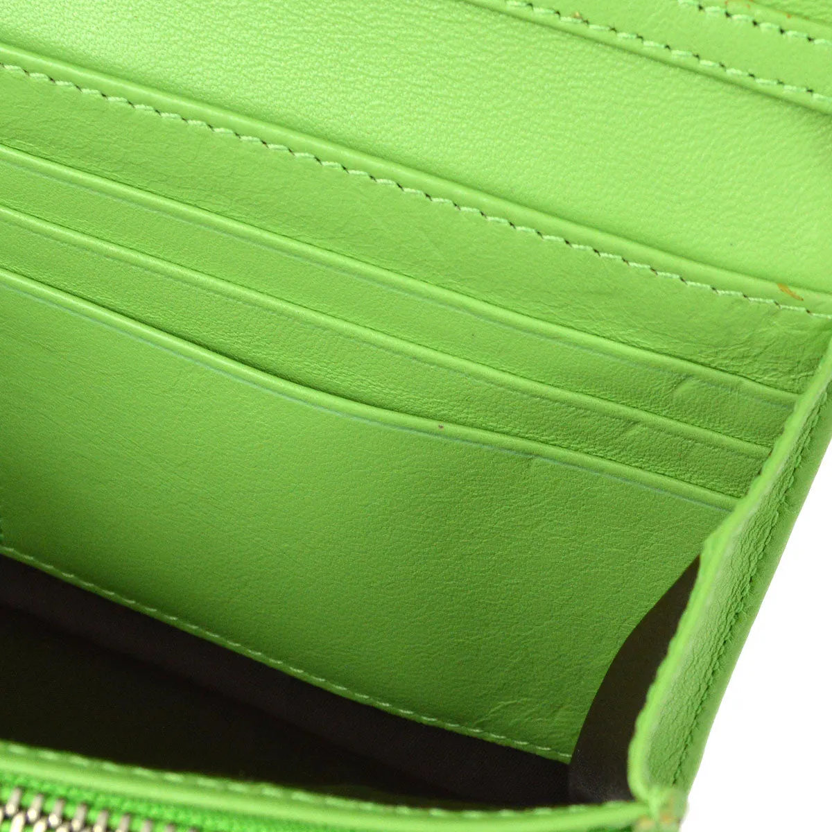 Christian Dior 2009 Trotter Chain Wallet Light Green