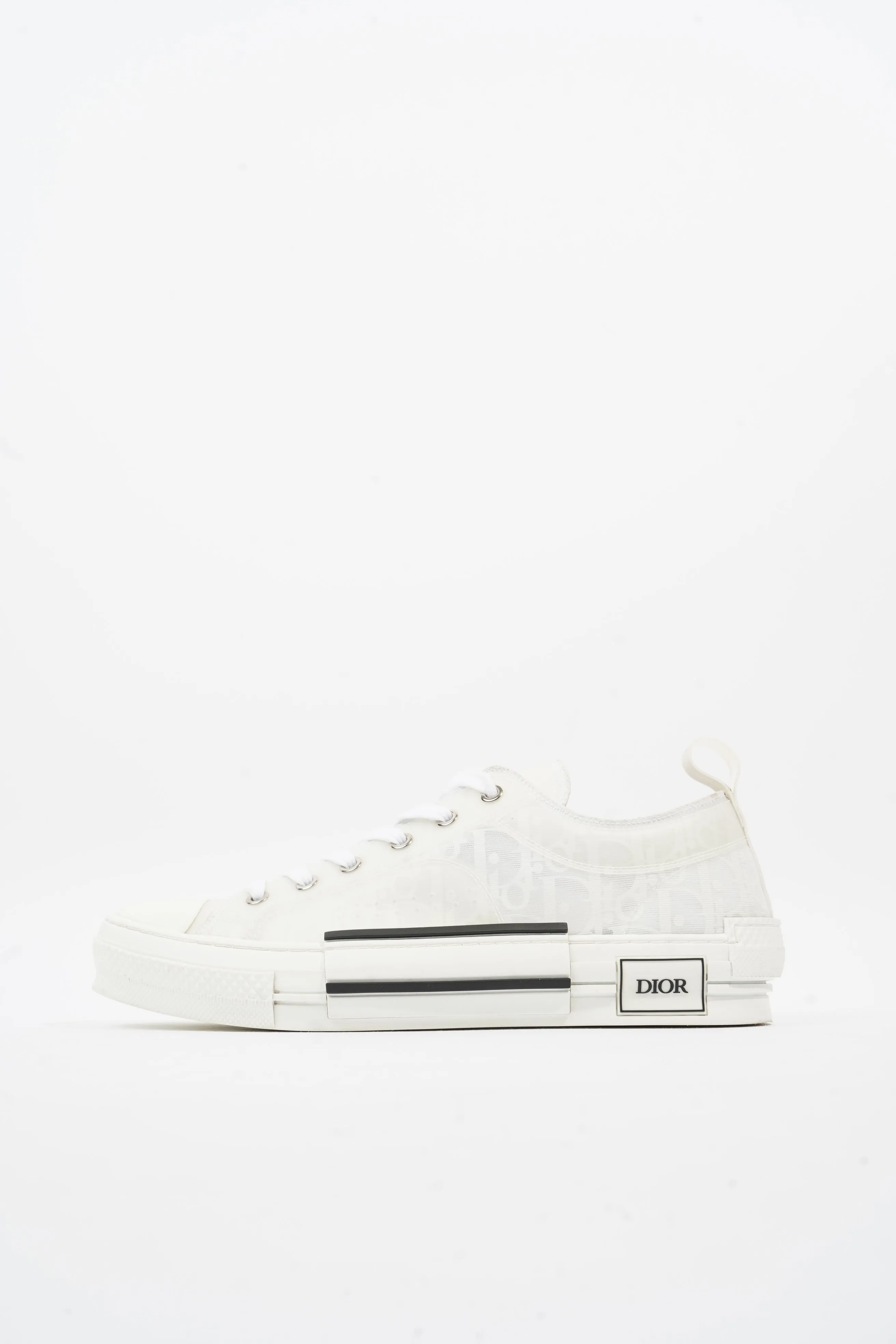 Christian Dior B23 Low Top Sneakers White Canvas EU 42 UK 8