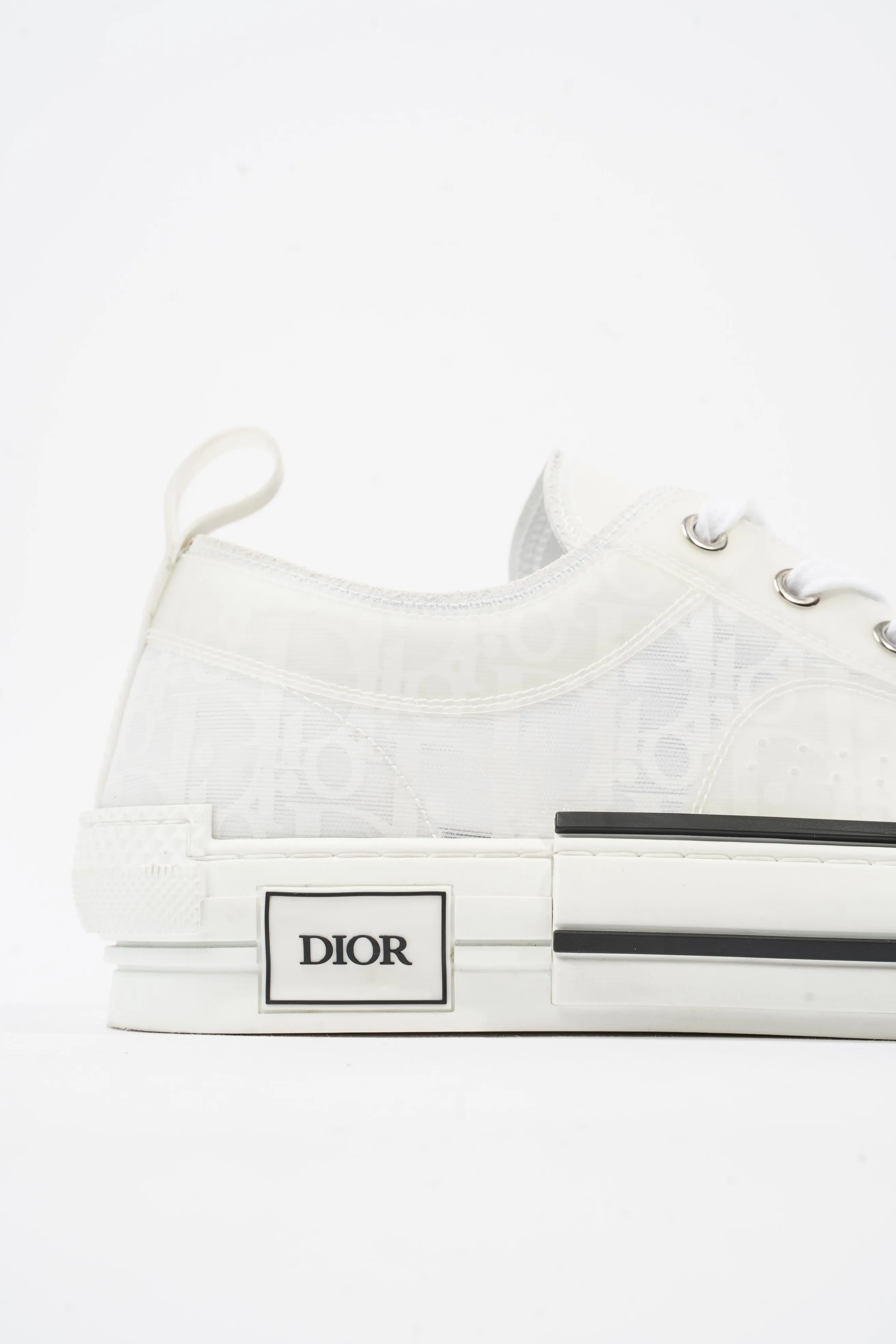 Christian Dior B23 Low Top Sneakers White Canvas EU 42 UK 8