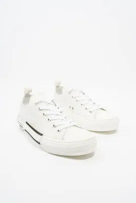 Christian Dior B23 Low Top Sneakers White Canvas EU 42 UK 8