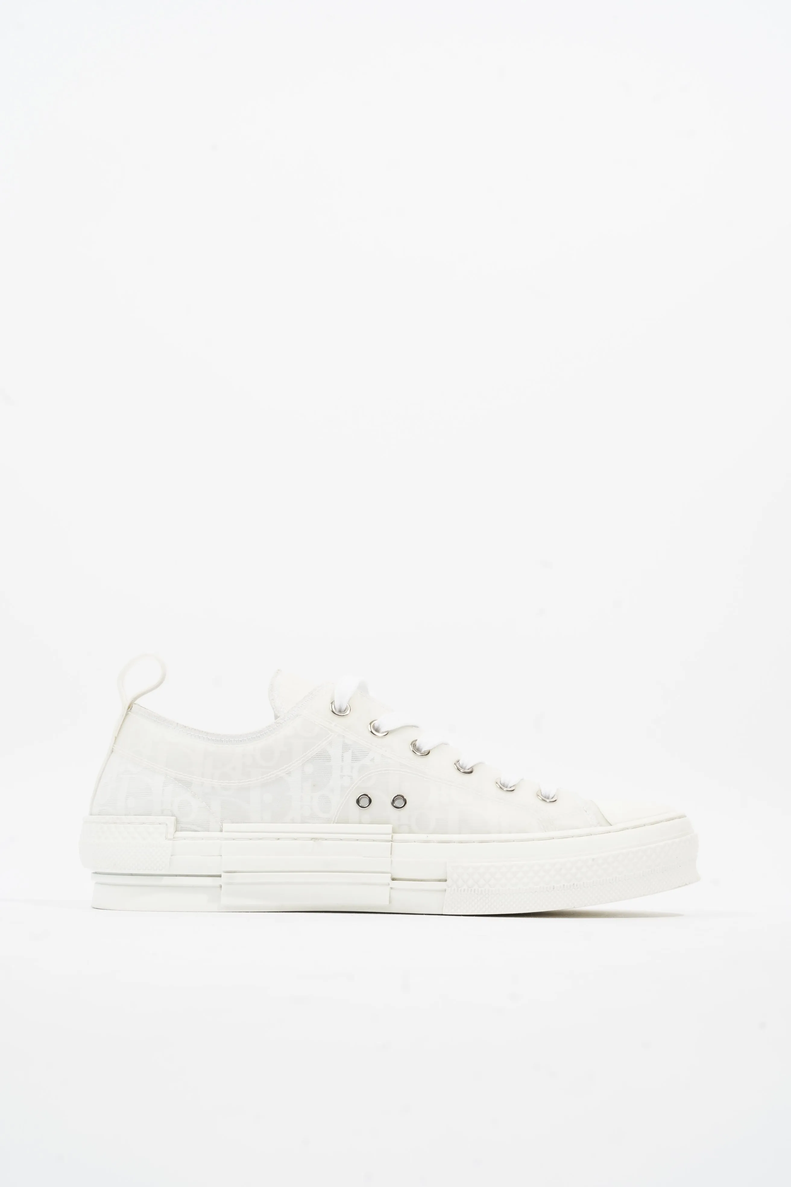 Christian Dior B23 Low Top Sneakers White Canvas EU 42 UK 8