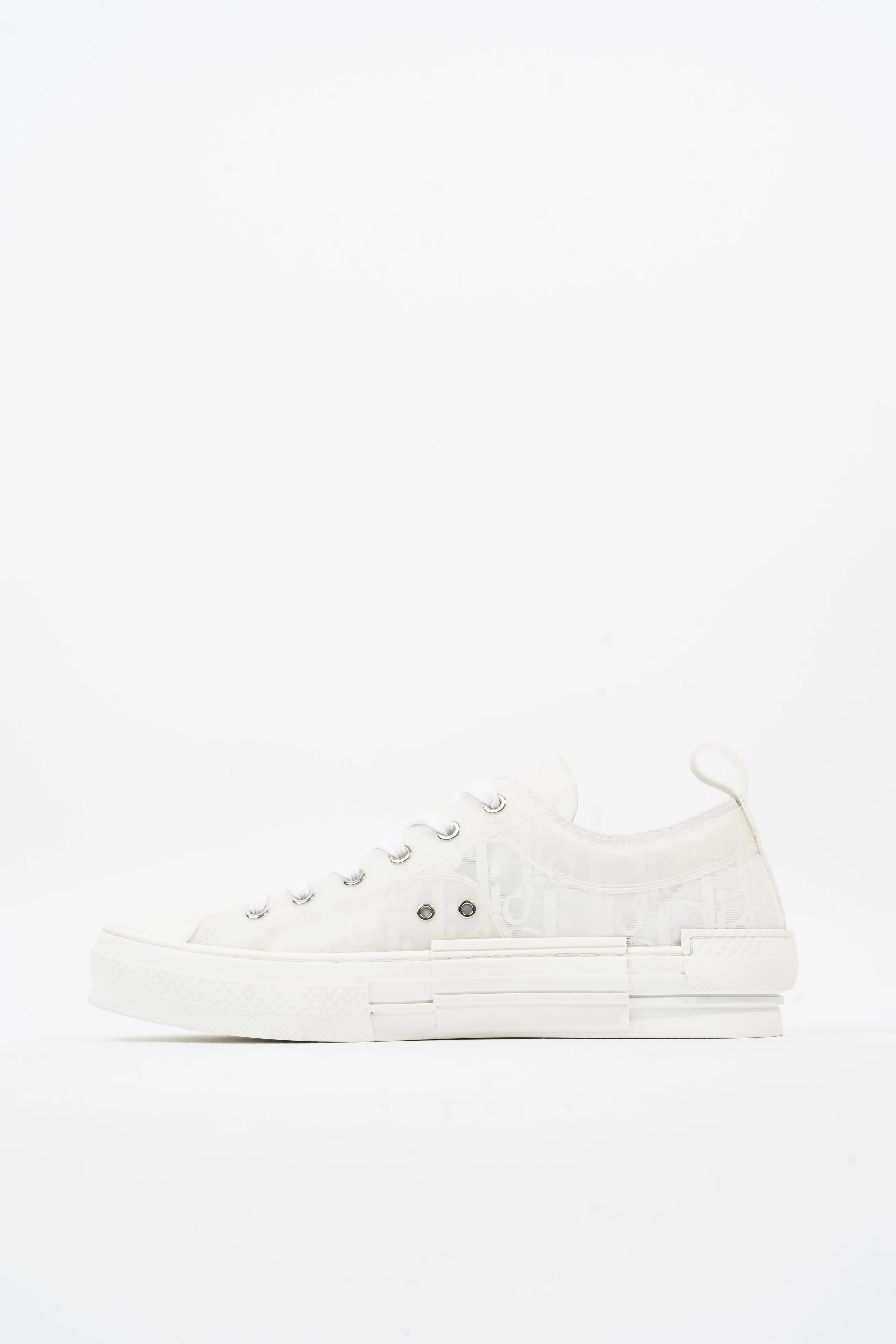 Christian Dior B23 Low Top Sneakers White Canvas EU 42 UK 8