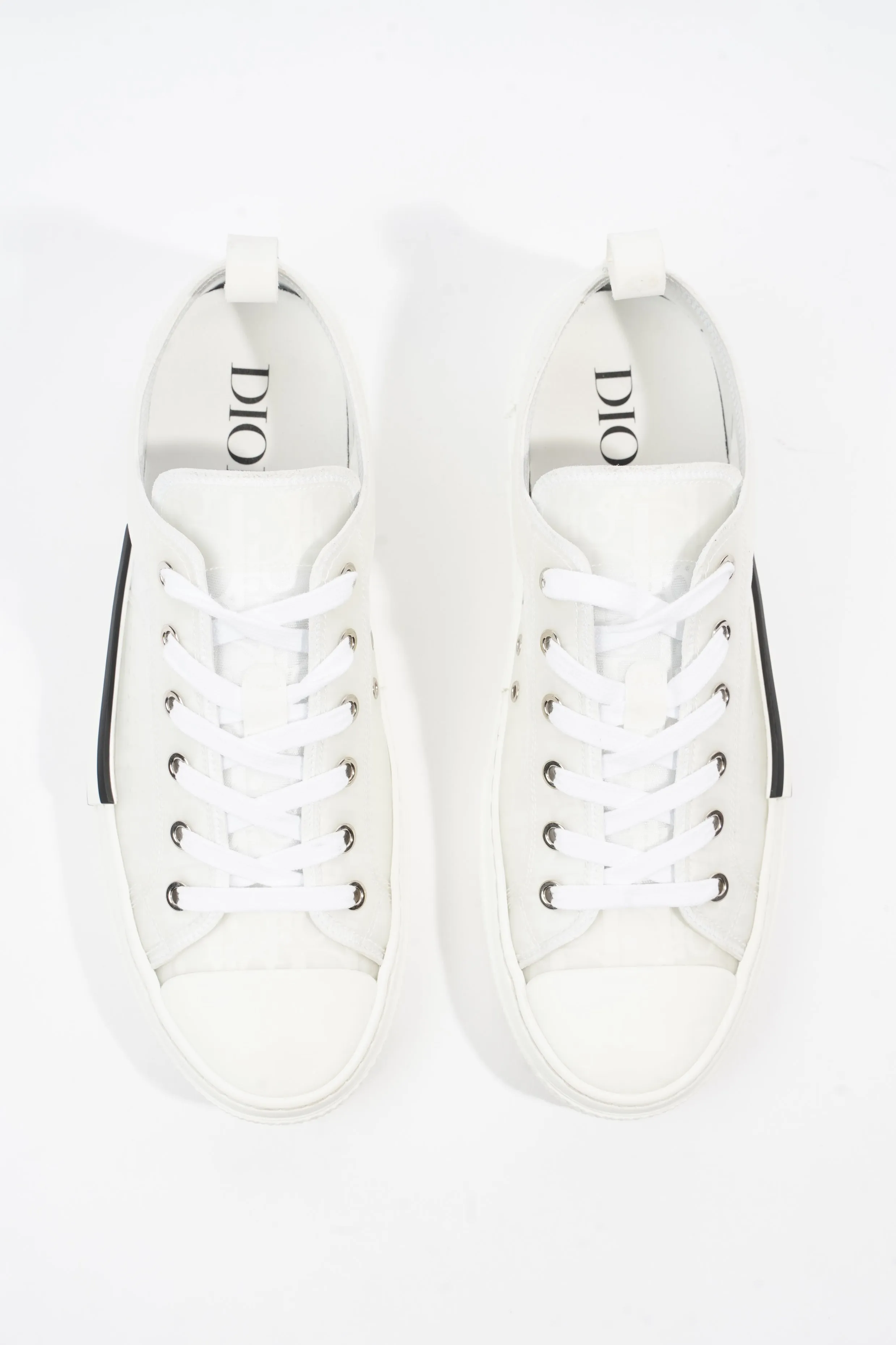 Christian Dior B23 Low Top Sneakers White Canvas EU 42 UK 8