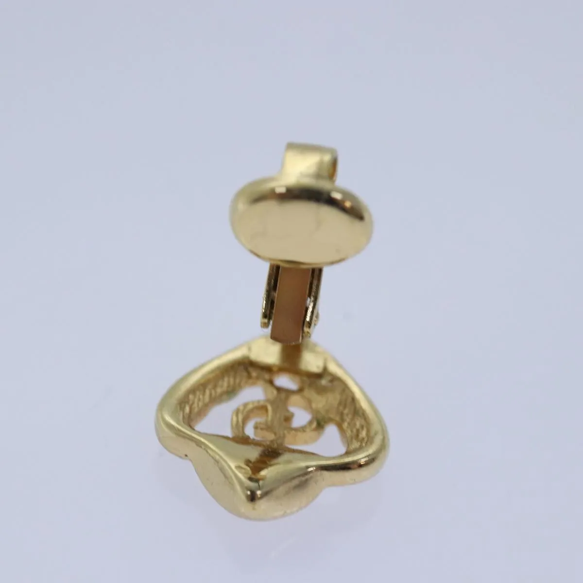 CHRISTIAN DIOR Earring metal Gold Auth 79778