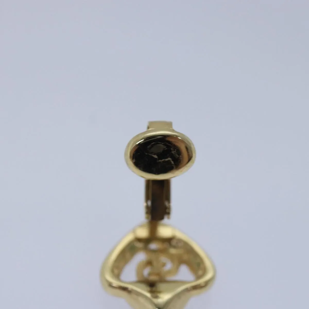 CHRISTIAN DIOR Earring metal Gold Auth 79778
