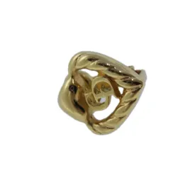 CHRISTIAN DIOR Earring metal Gold Auth 79778