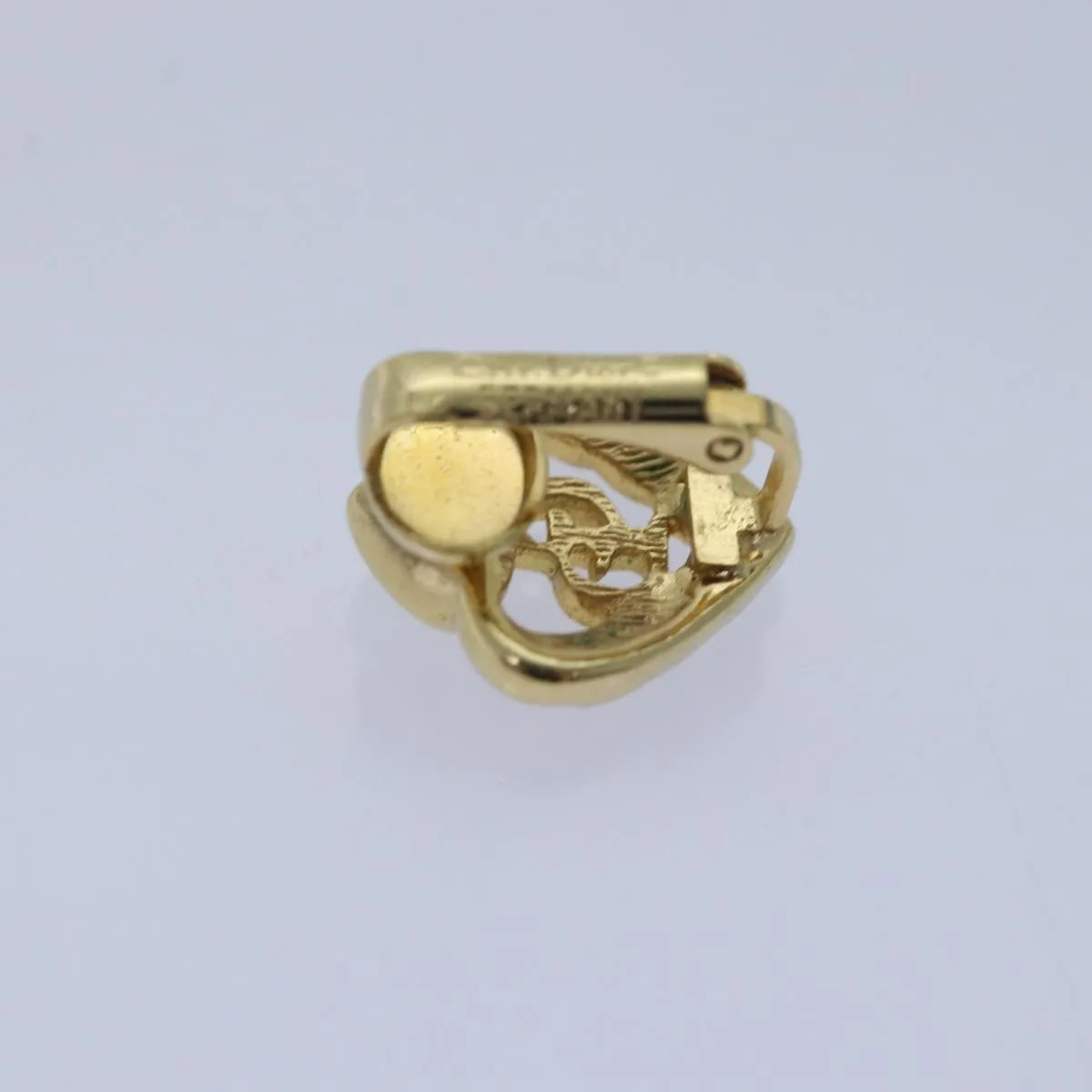 CHRISTIAN DIOR Earring metal Gold Auth 79778