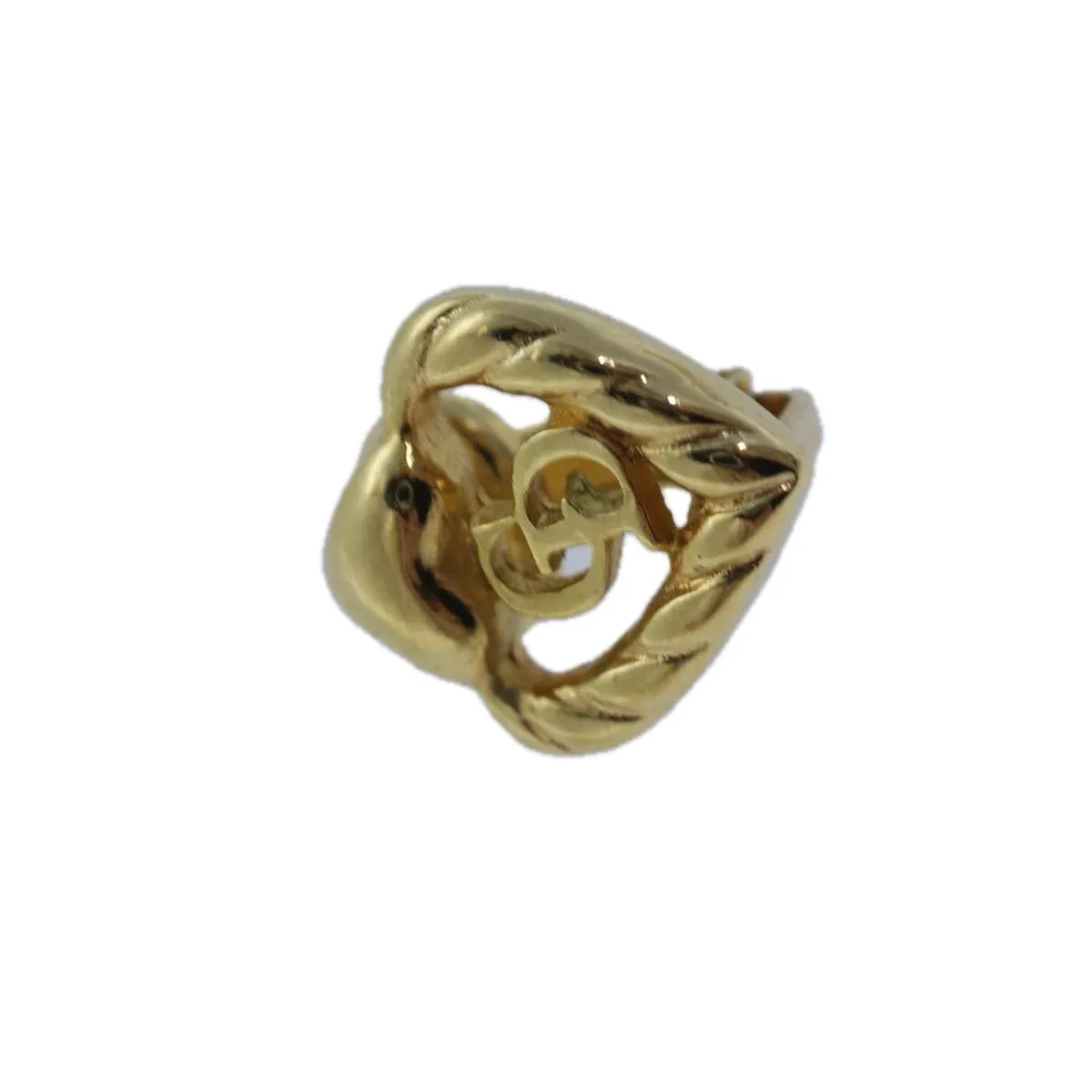 CHRISTIAN DIOR Earring metal Gold Auth 79778