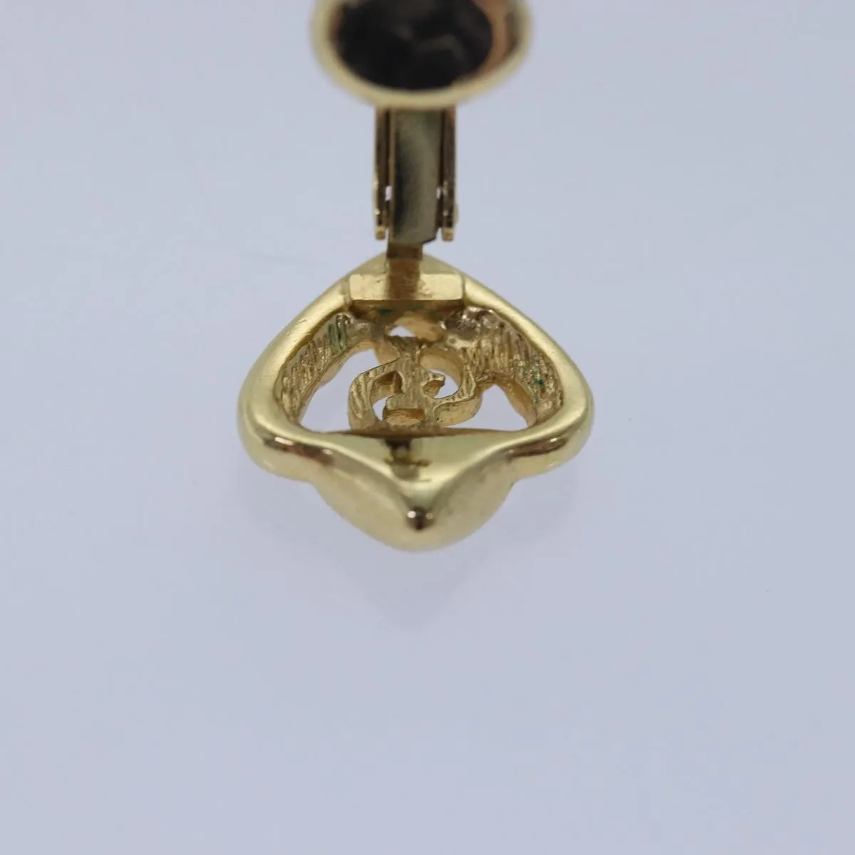 CHRISTIAN DIOR Earring metal Gold Auth 79778