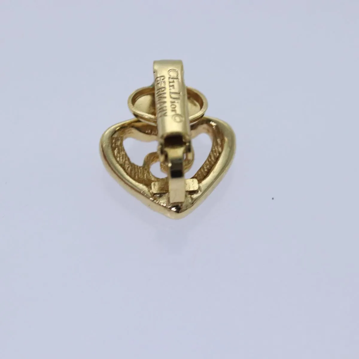 CHRISTIAN DIOR Earring metal Gold Auth 79778