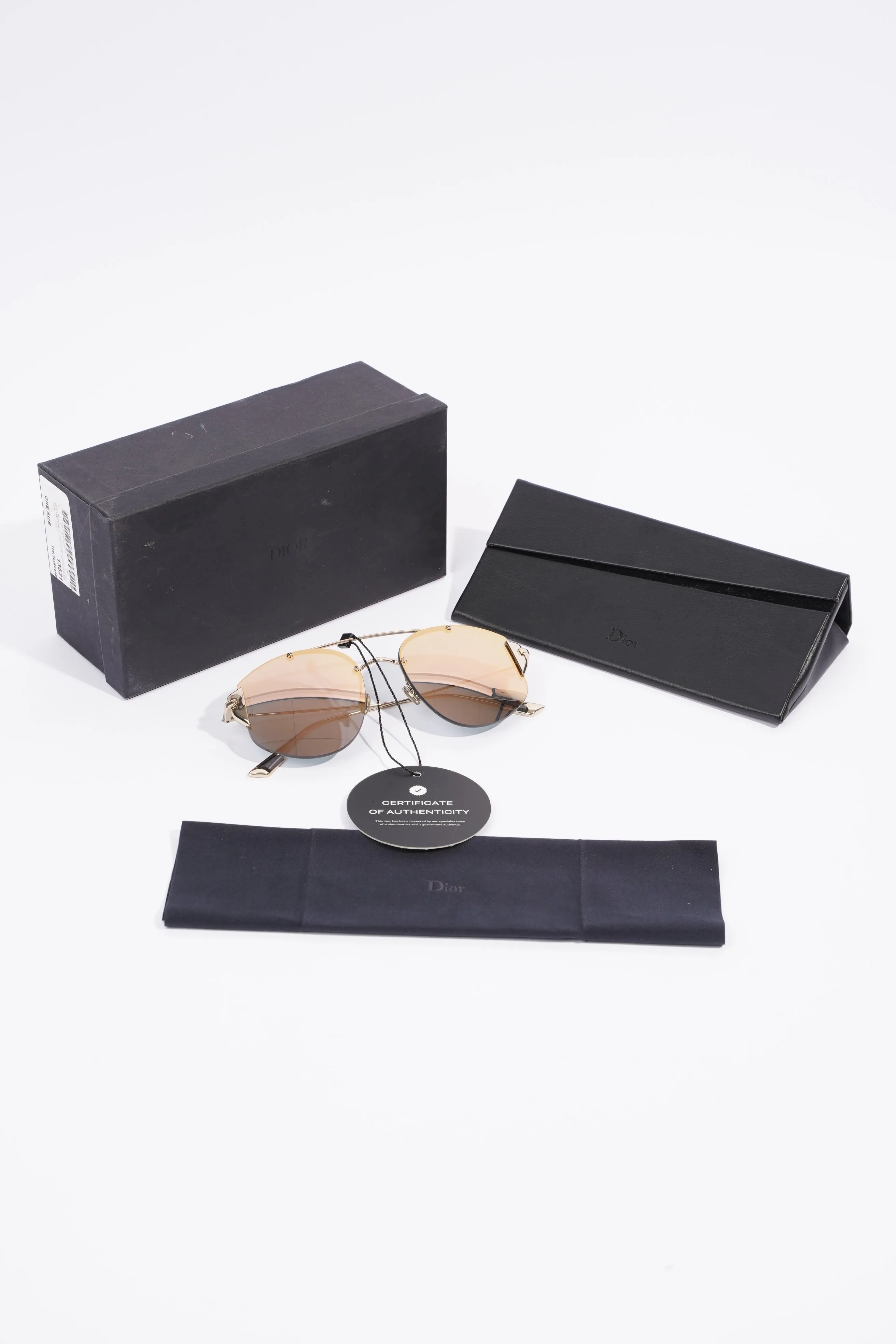 Christian Dior Stronger Metallic Gold / Rose Gold Lense Base Metal 58mm 18mm