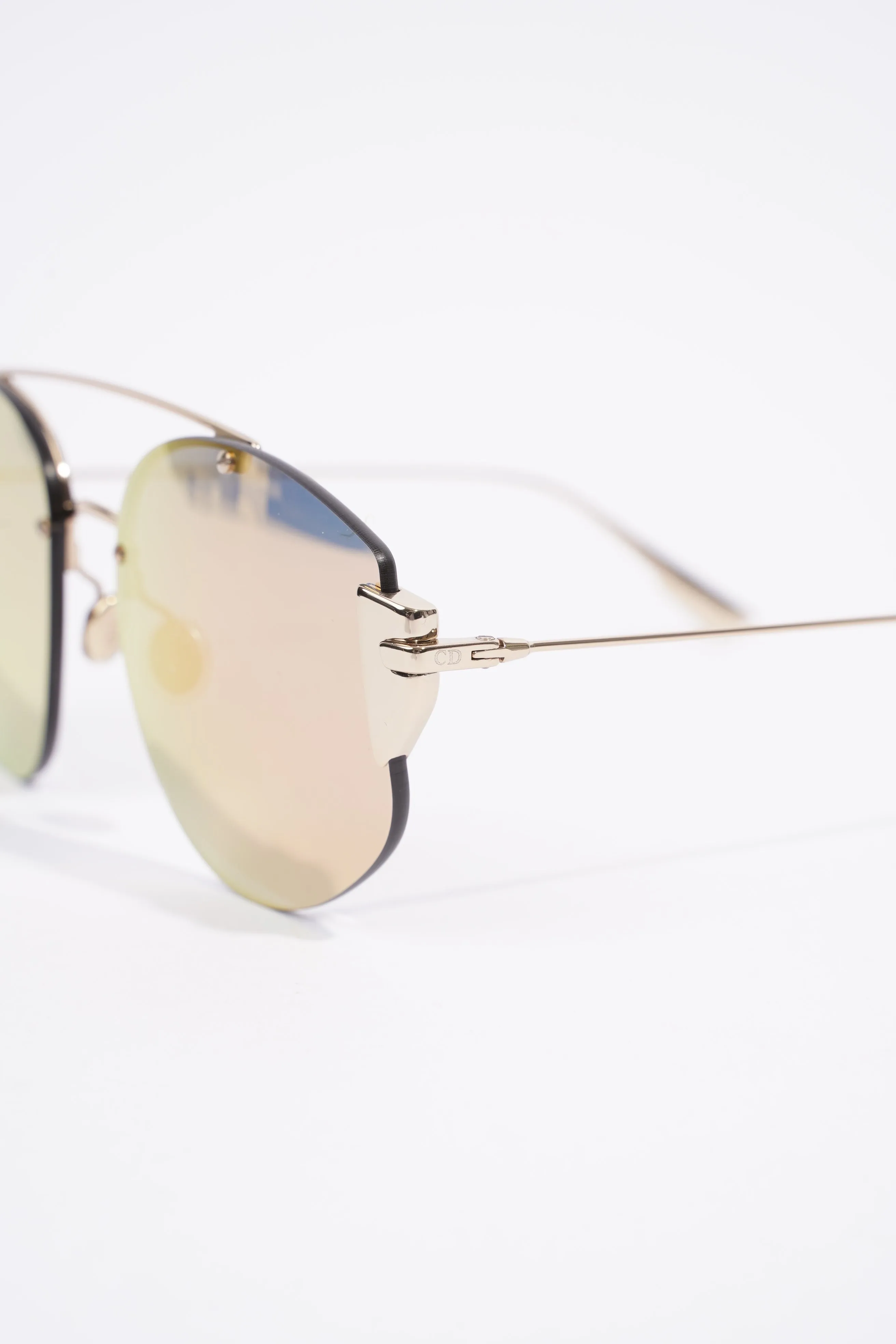 Christian Dior Stronger Metallic Gold / Rose Gold Lense Base Metal 58mm 18mm