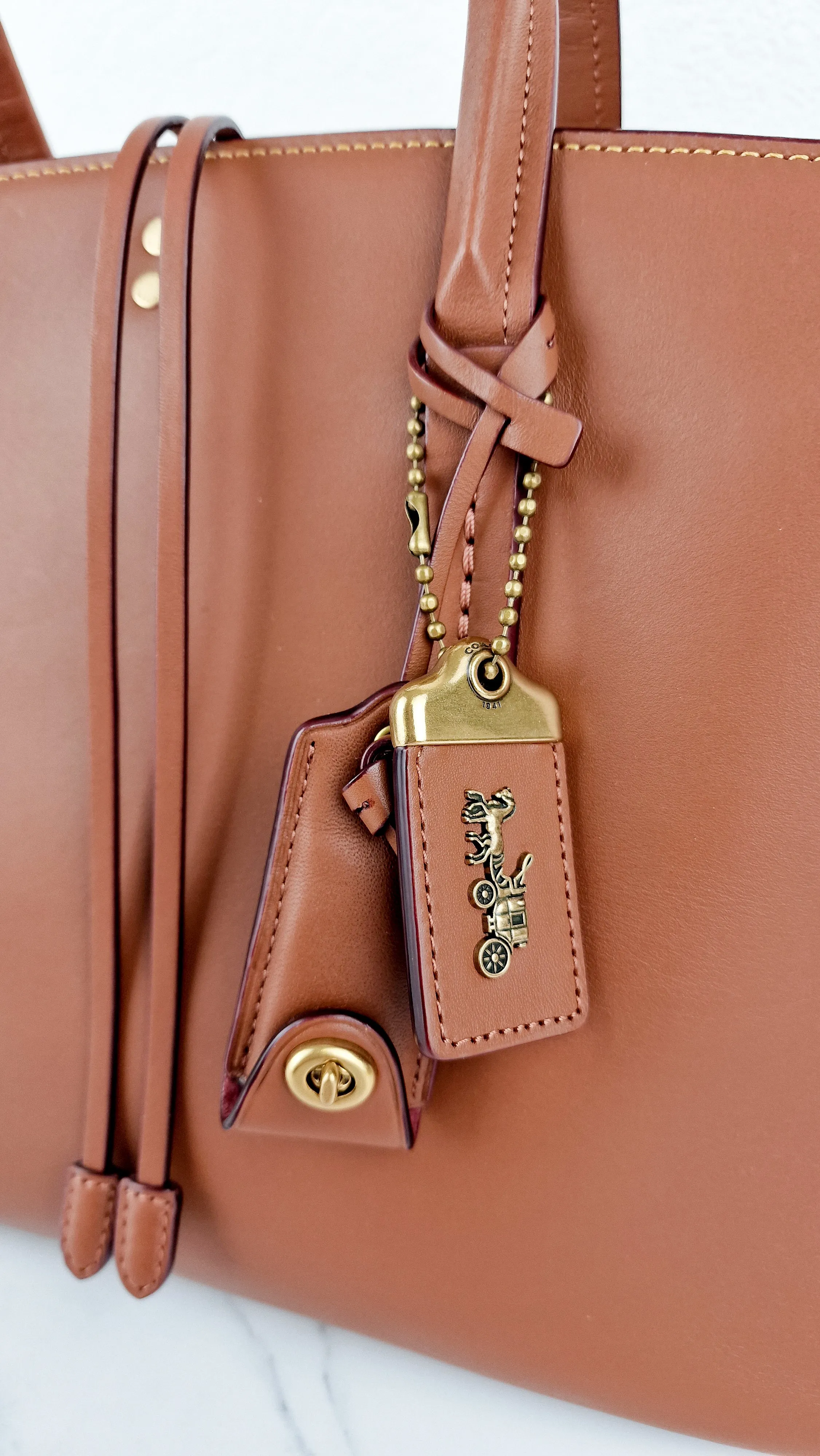 Coach 1941 Cooper Carryall in Saddle Brown Smooth Leather - Handbag Shoulder Bag - Coach 22821