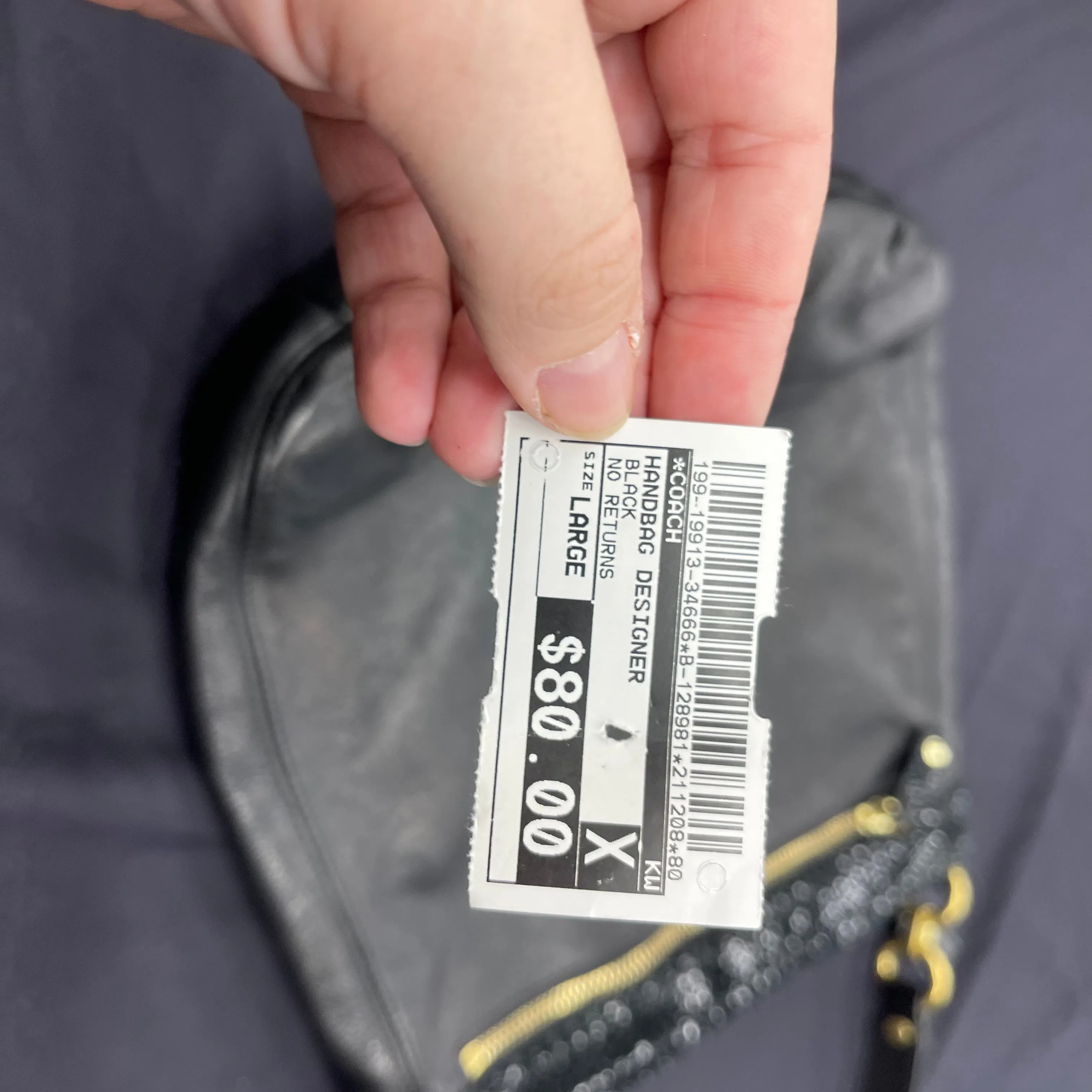 COACH Shoulder Bag, Black, M