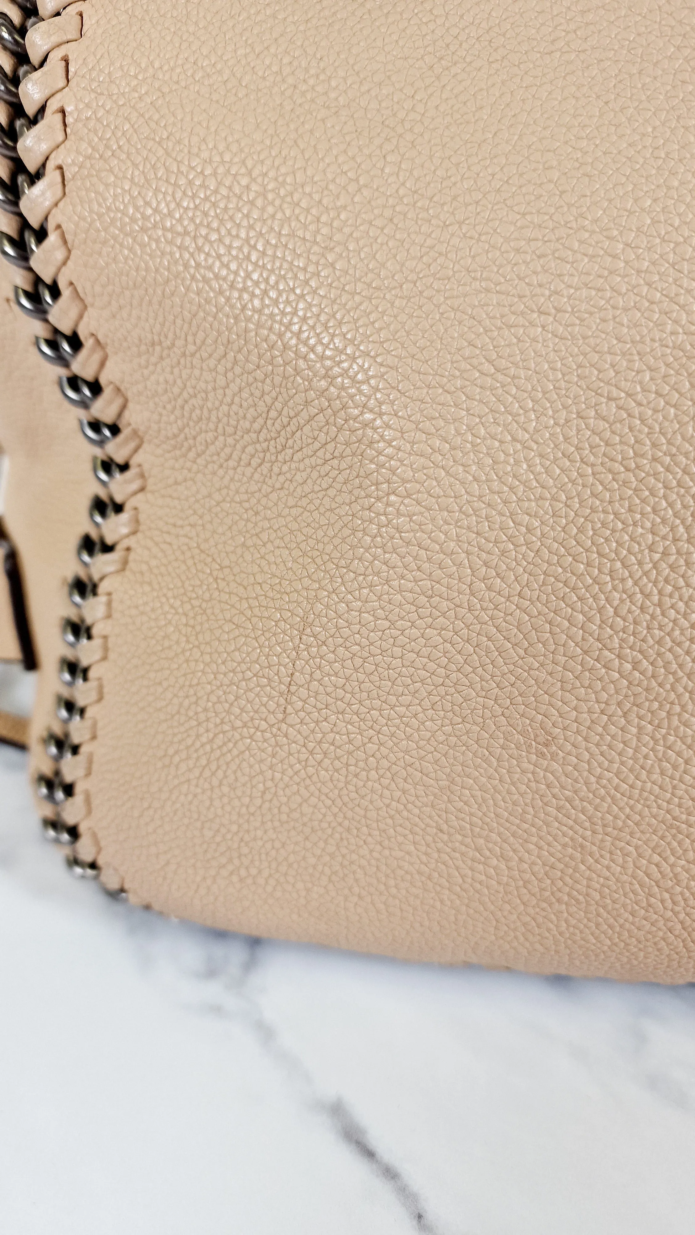 Coach Tatum Tote with Whiplash Chain Detail in Beechwood Beige Nude - Handbag Shoulder Bag - Coach 34398