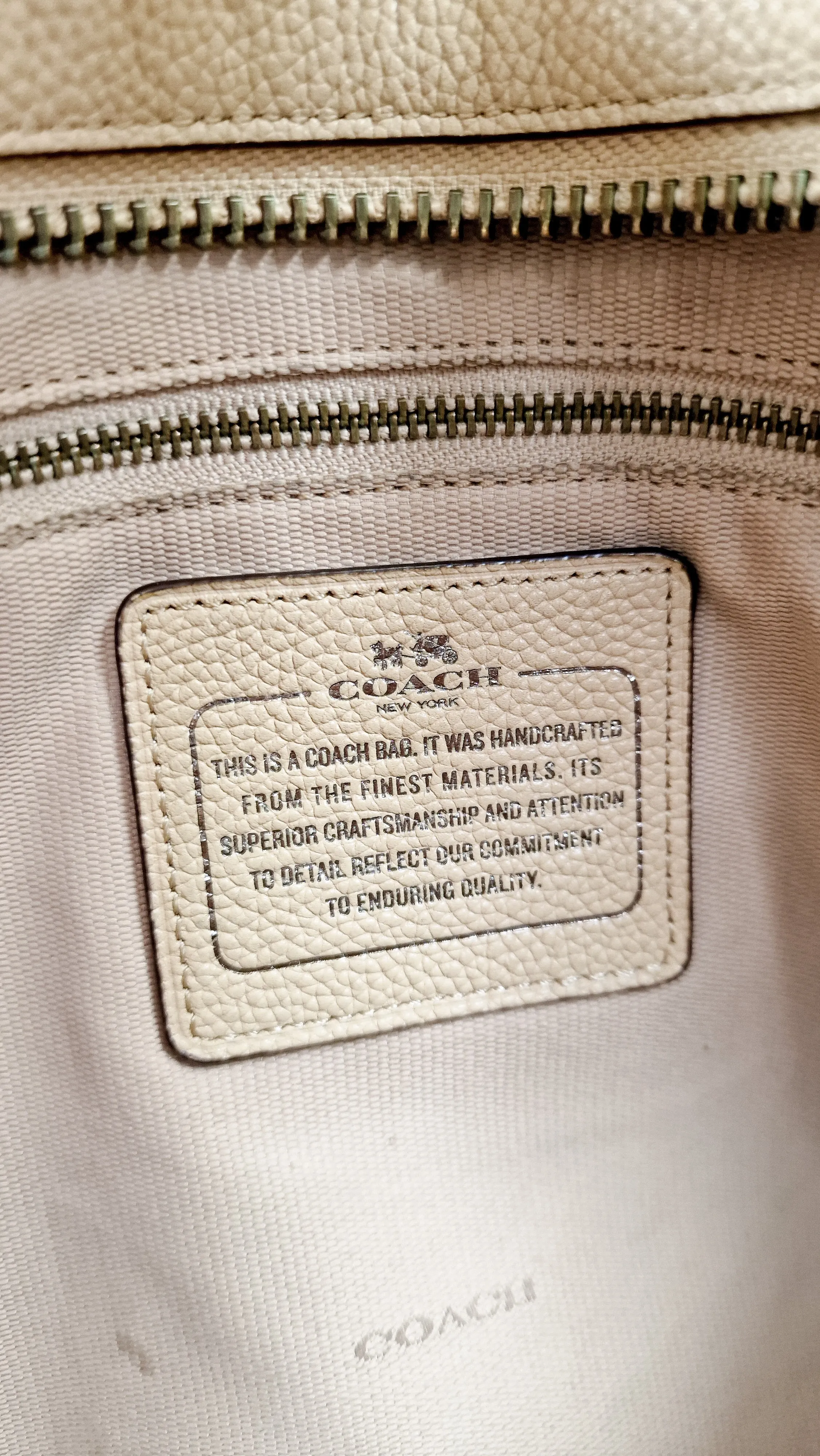 Coach Tatum Tote with Whiplash Chain Detail in Beechwood Beige Nude - Handbag Shoulder Bag - Coach 34398