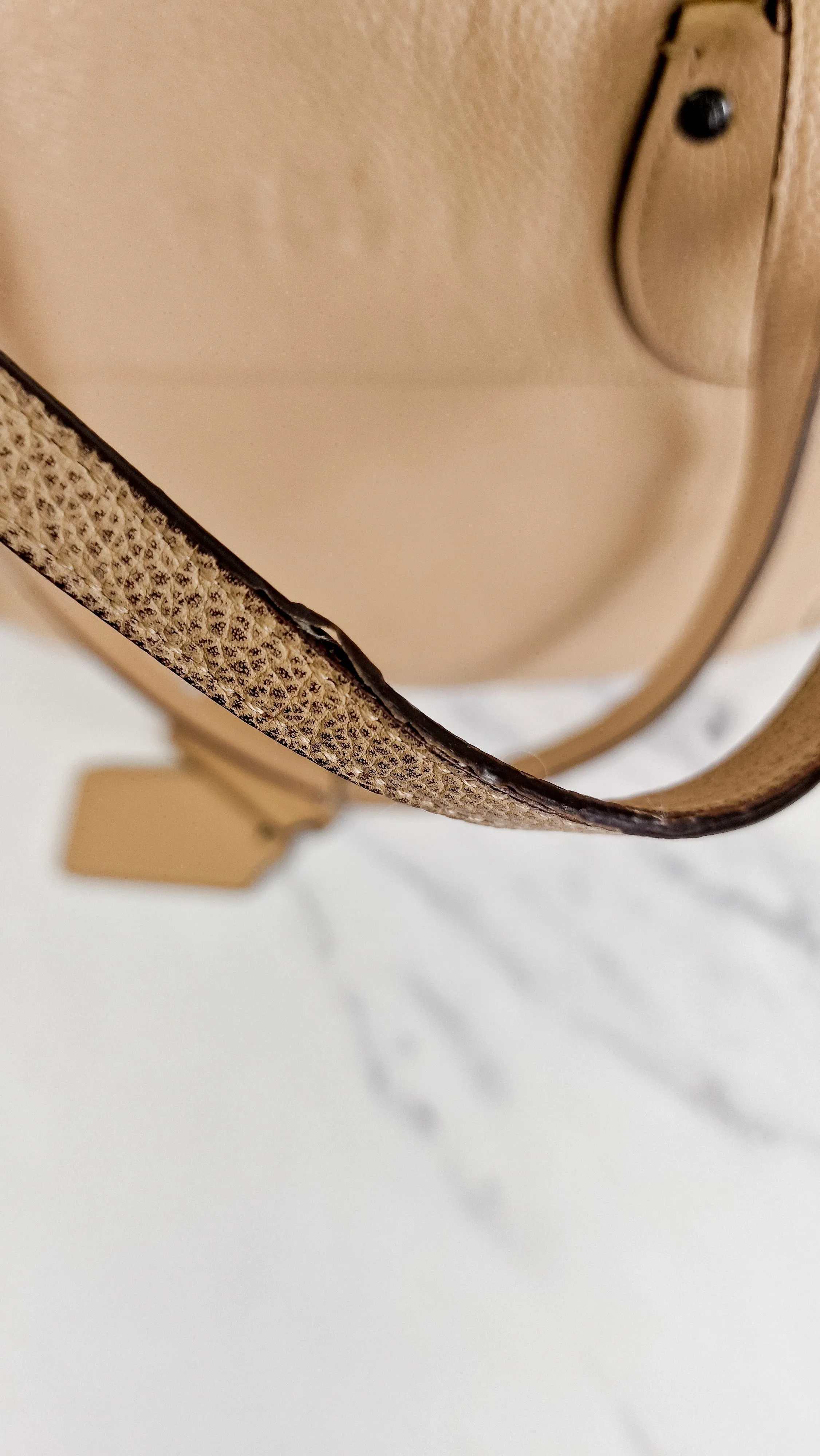 Coach Tatum Tote with Whiplash Chain Detail in Beechwood Beige Nude - Handbag Shoulder Bag - Coach 34398