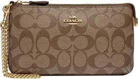 Coach Women's Signature Large Wristlet W Chain