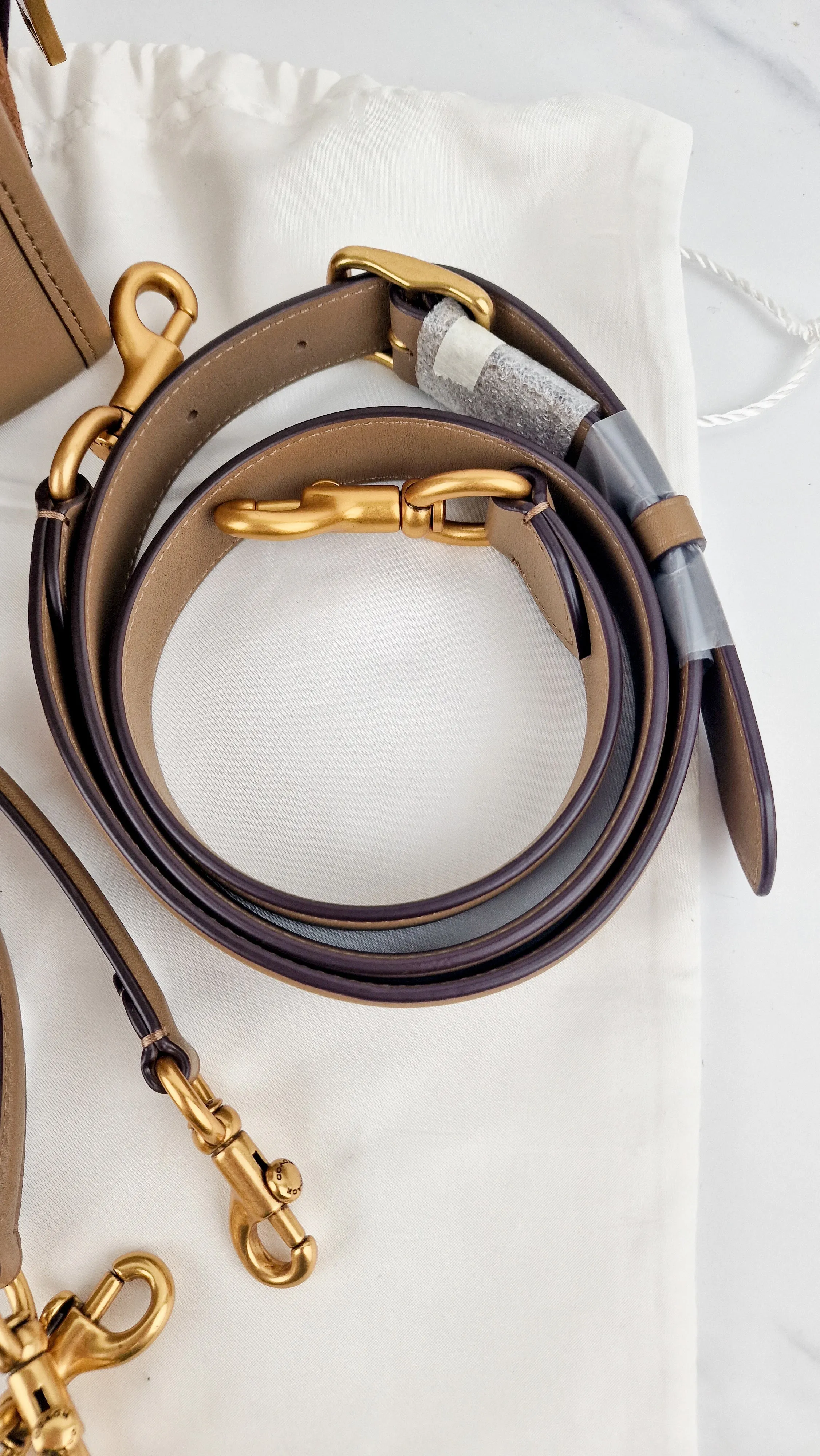 Coach x Jean-Michel Basquiat Rogue 25 Pez Dispenser Dinosaur Bag in Elm Leather & Suede - Handbag Crosbody Shoulder Bag in Taupe Beechwood Coach 6889