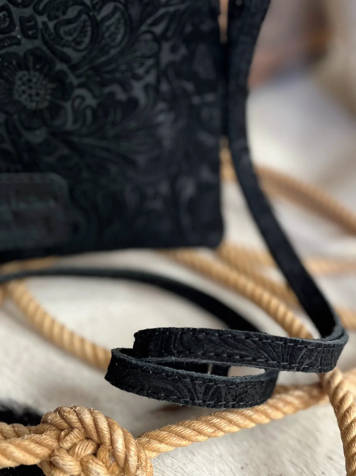 Darling Tooled Embossed Leather Crossbody