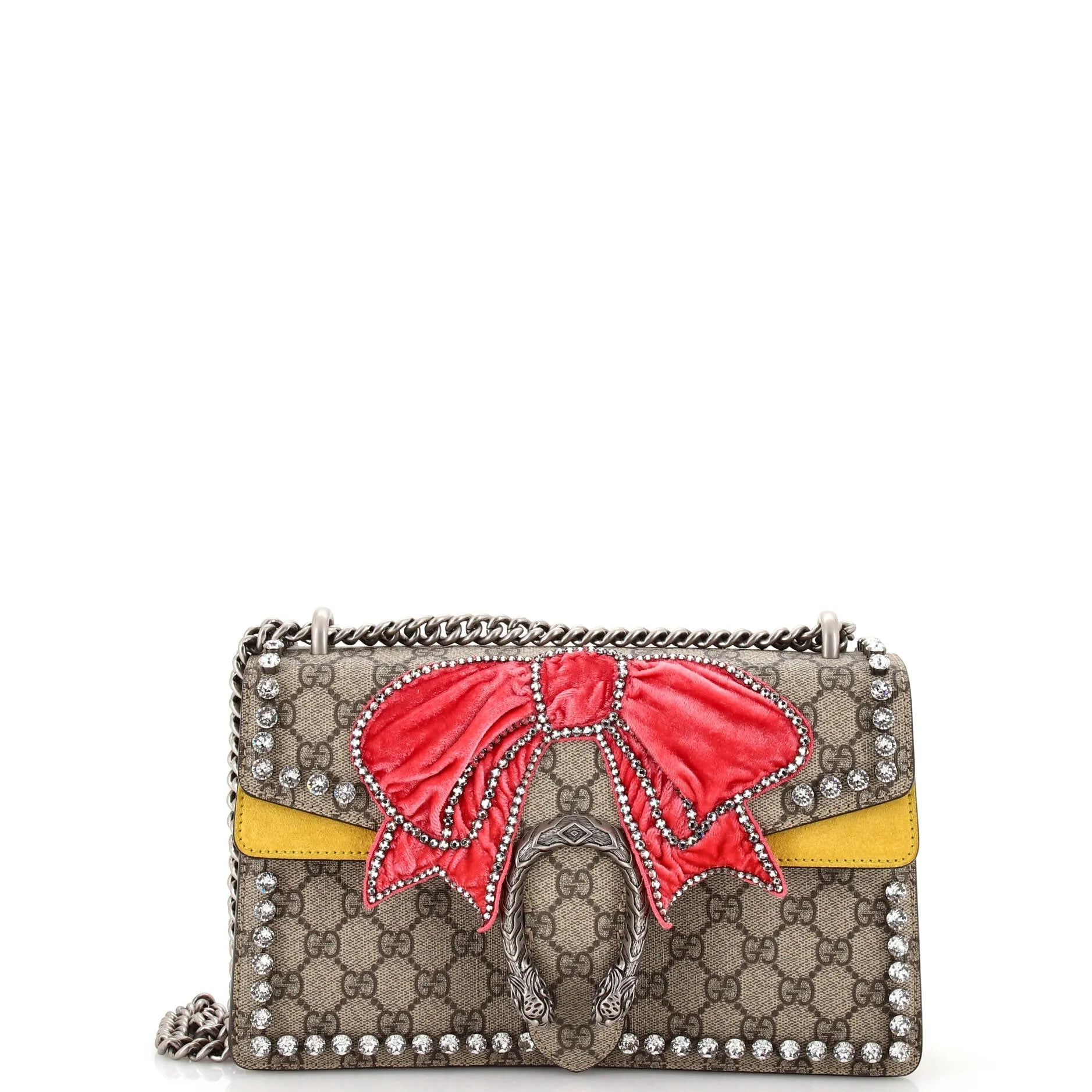 Dionysus Bag Crystal Embellished GG Coated Canvas Small