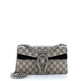 Dionysus Bag GG Coated Canvas with Crystal Embellished Metal Small