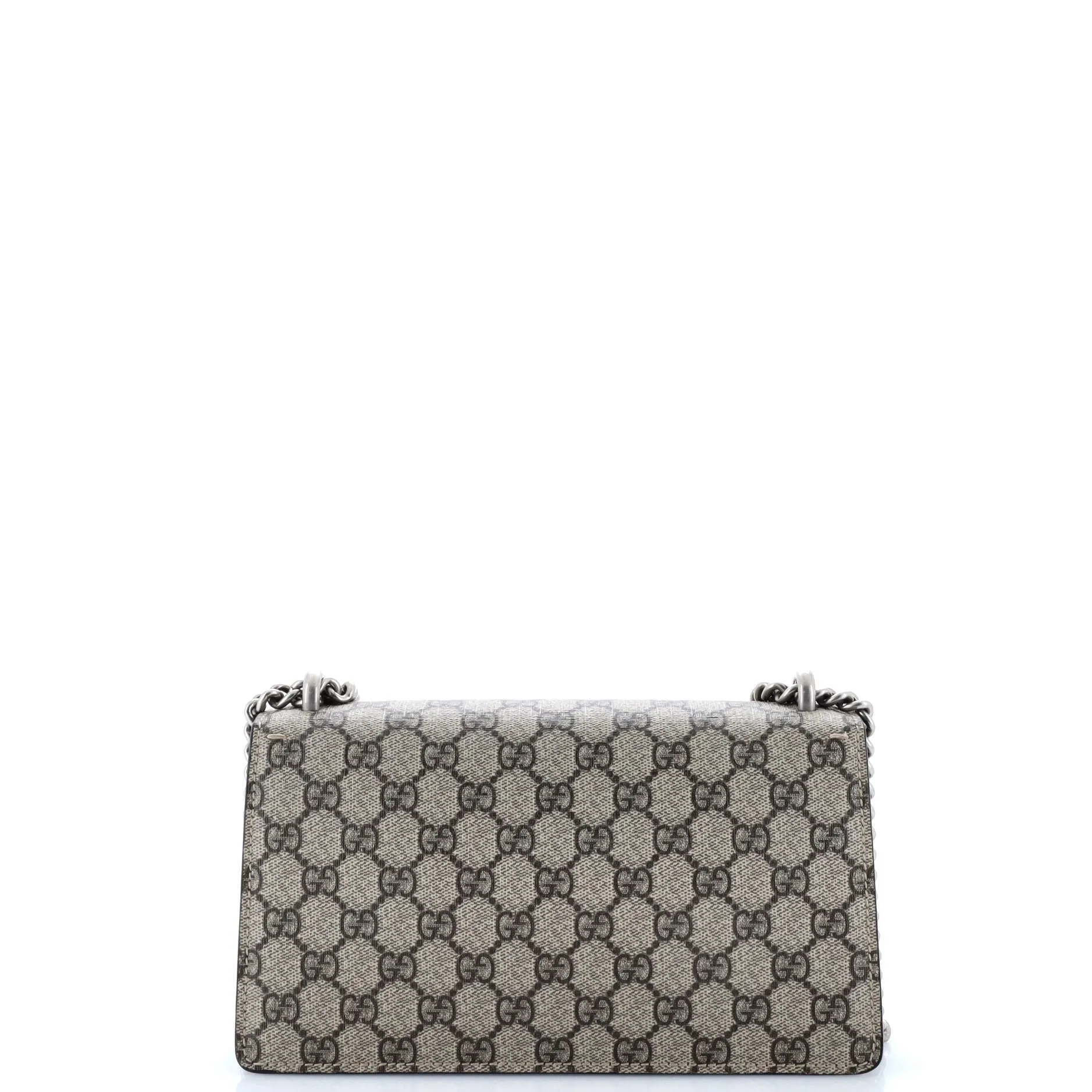 Dionysus Bag GG Coated Canvas with Crystal Embellished Metal Small