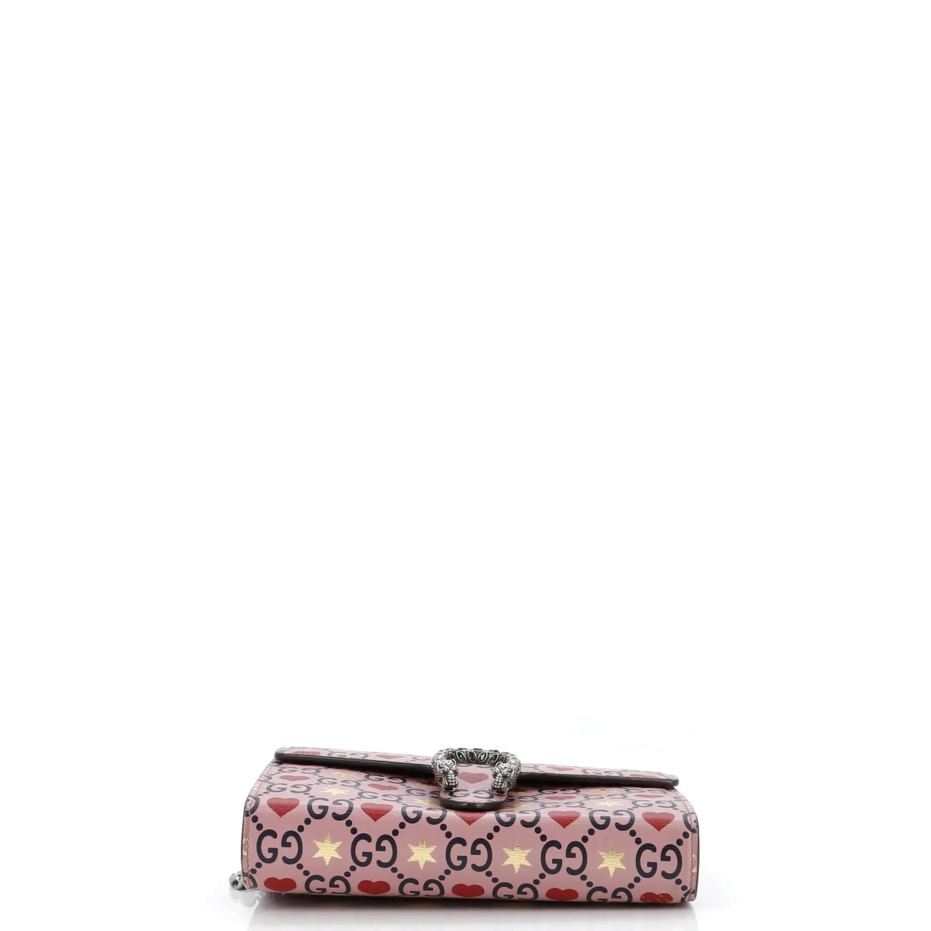 Dionysus Chain Wallet Printed Leather Small