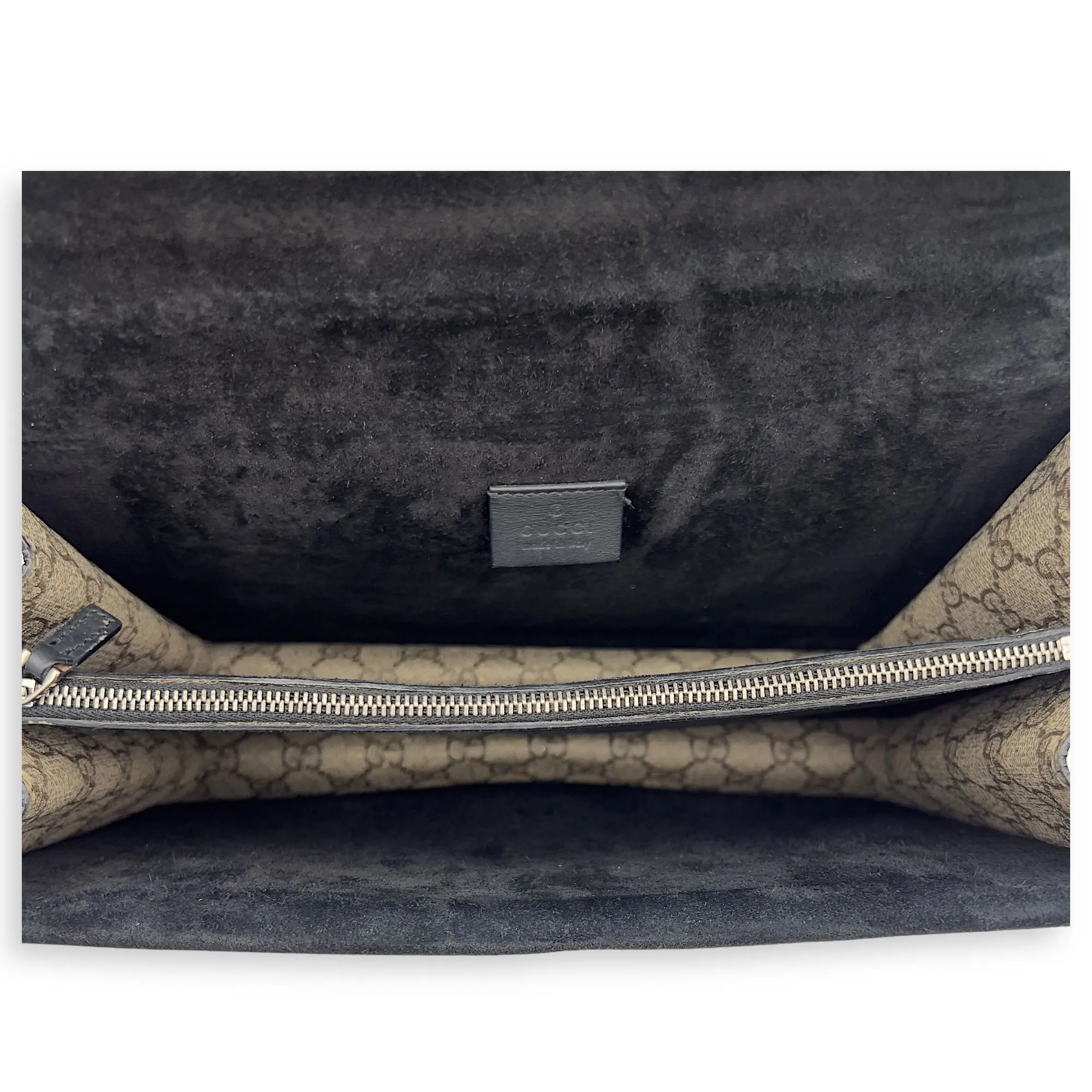 Dionysus Shoulder Bag Beige in Coated Canvas, Silver hardware