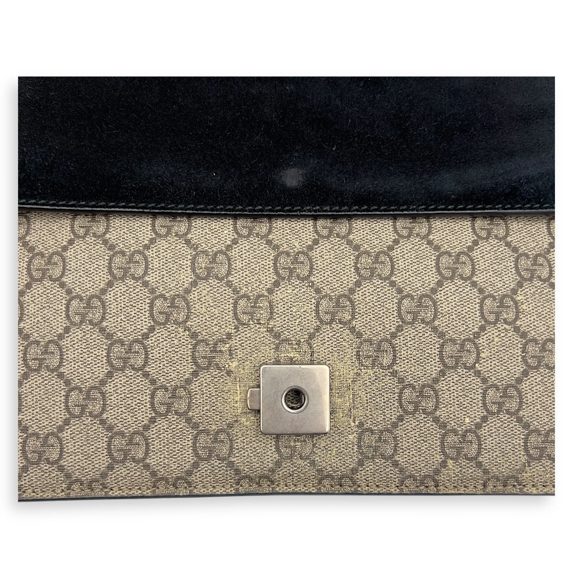 Dionysus Shoulder Bag Beige in Coated Canvas, Silver hardware
