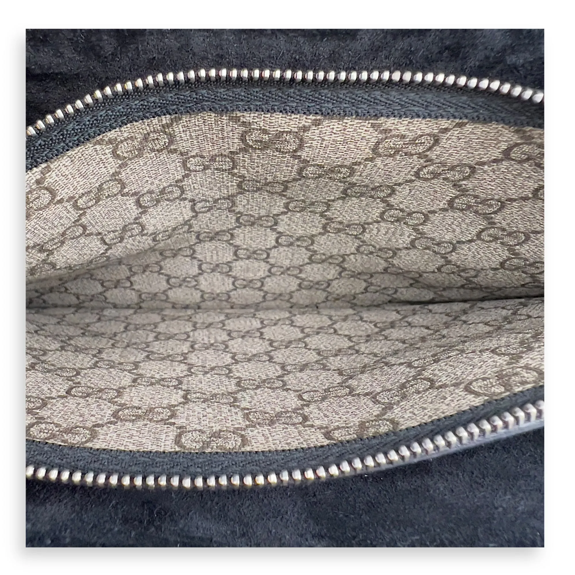 Dionysus Shoulder Bag Beige in Coated Canvas, Silver hardware
