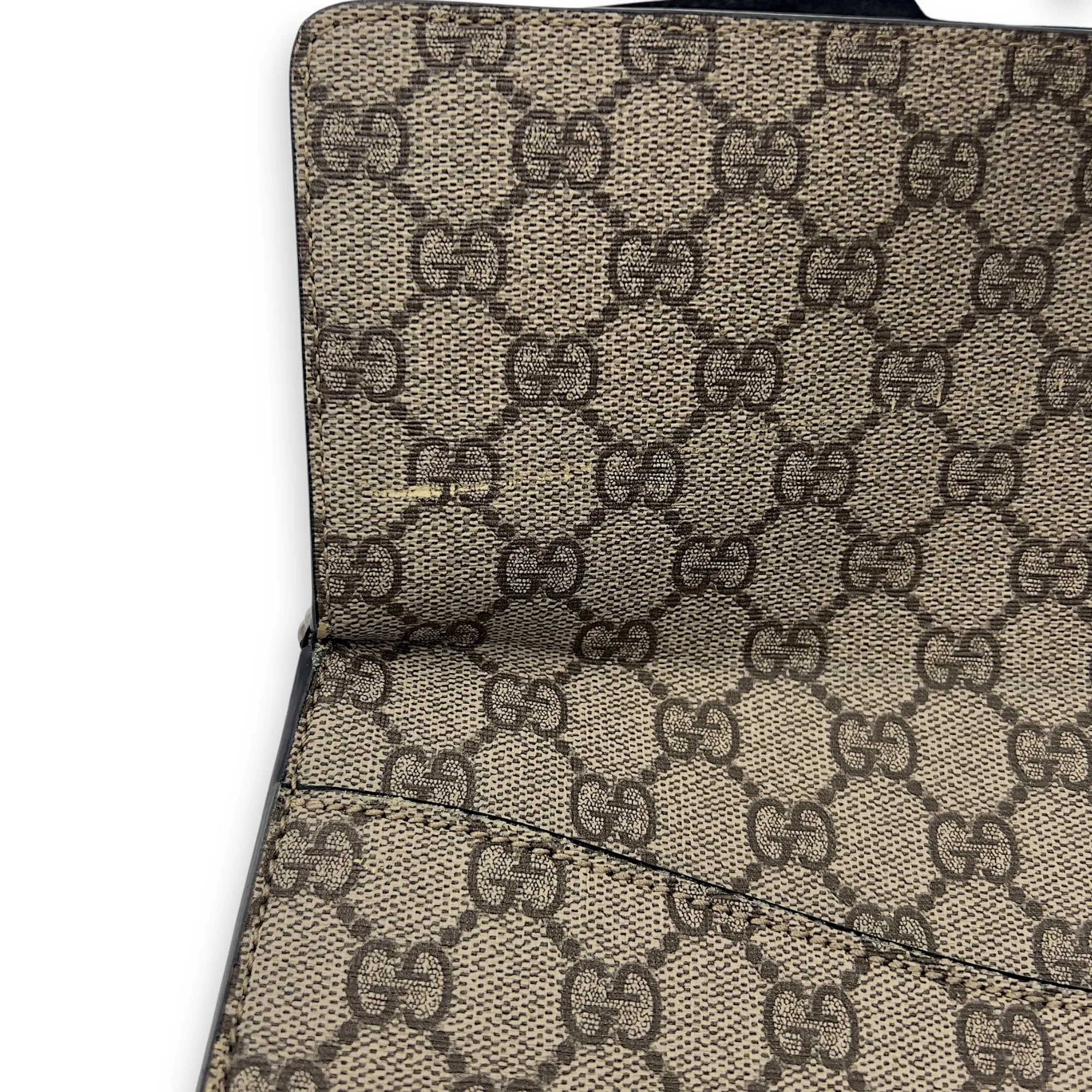 Dionysus Shoulder Bag Beige in Coated Canvas, Silver hardware