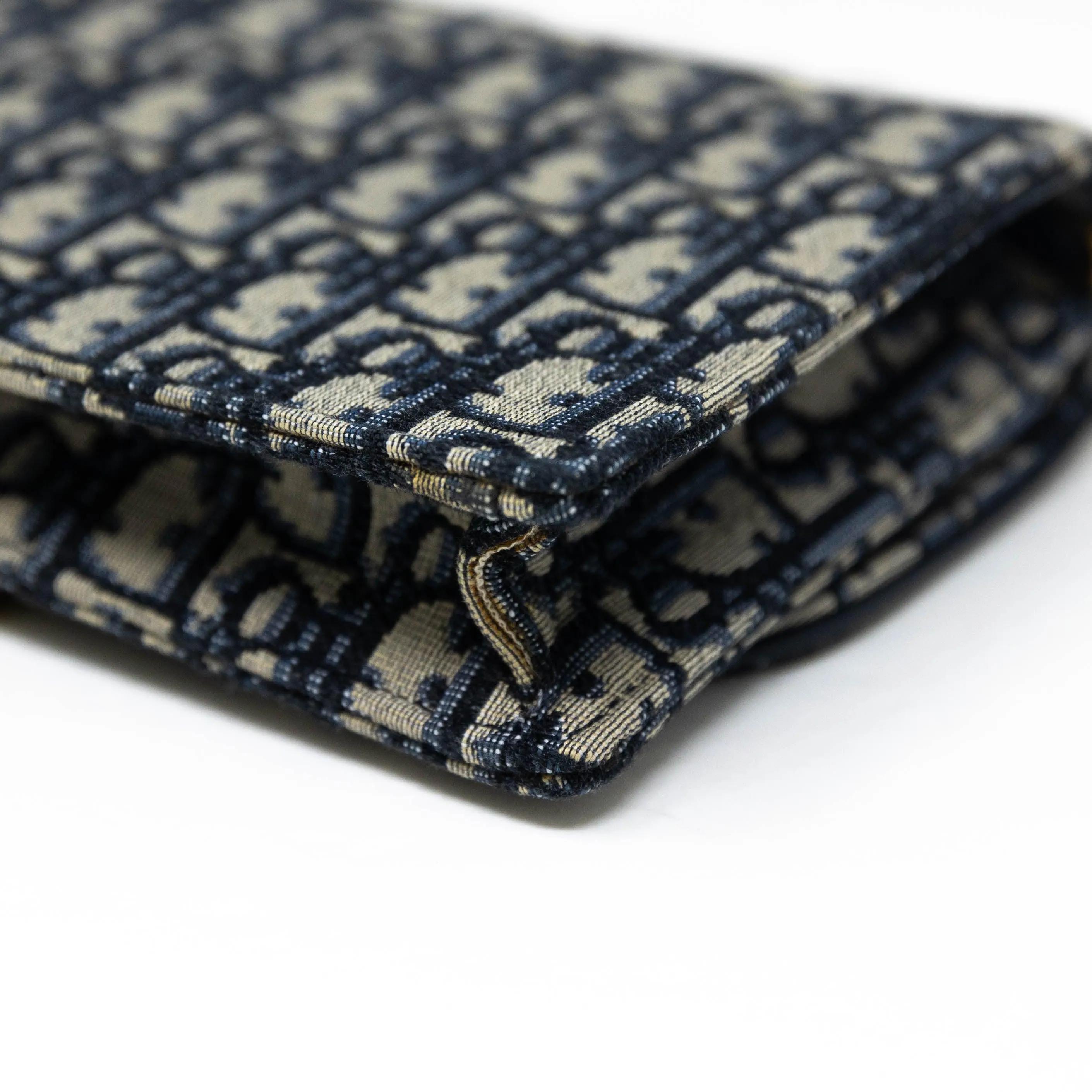 Dior Blue Oblique Saddle Pouch