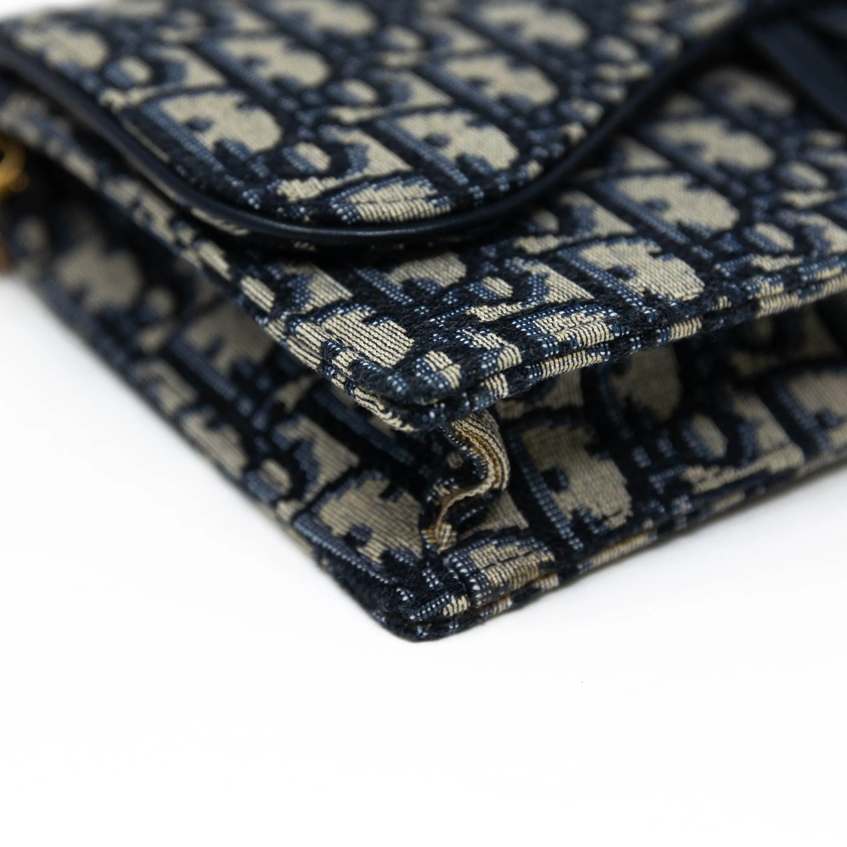 Dior Blue Oblique Saddle Pouch
