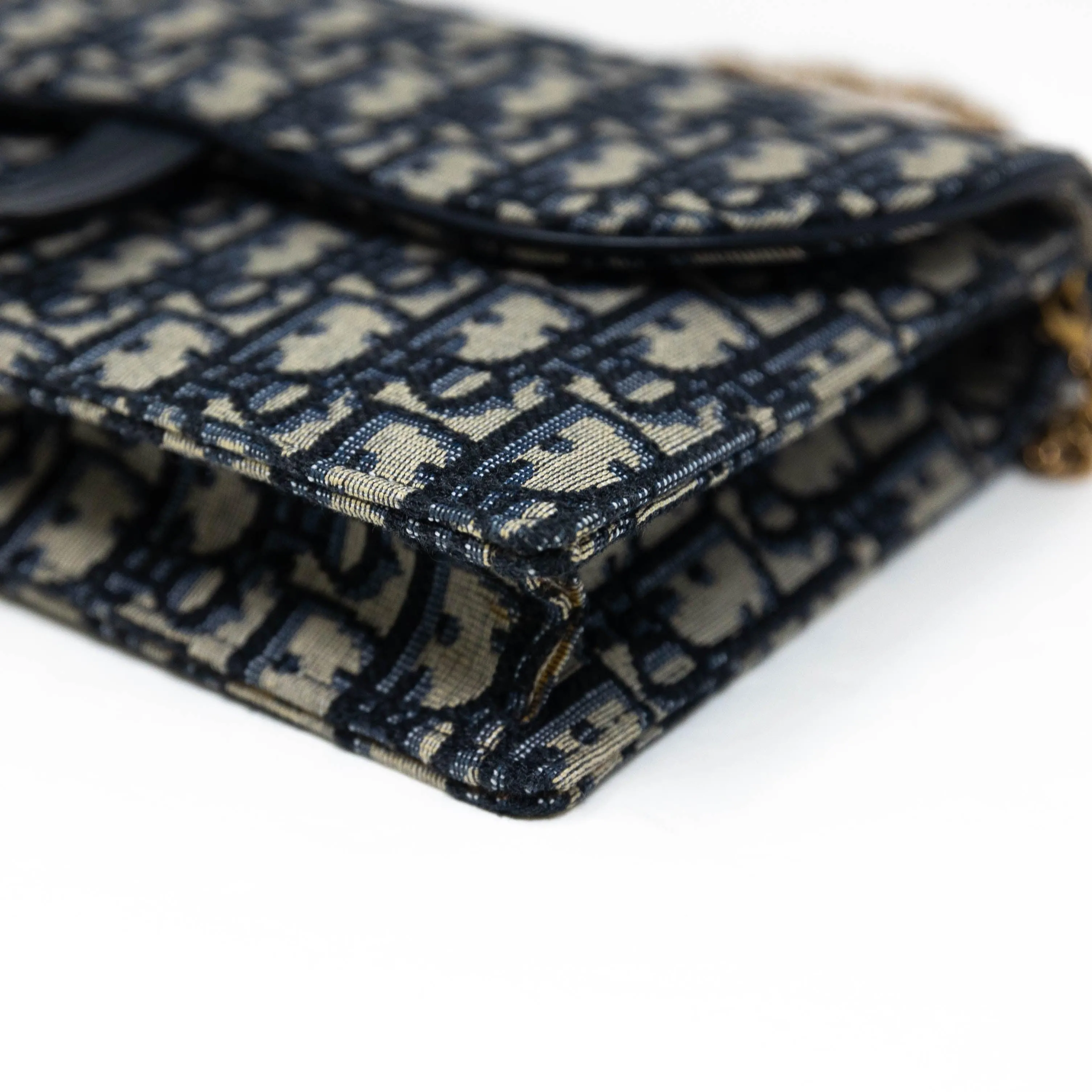 Dior Blue Oblique Saddle Pouch