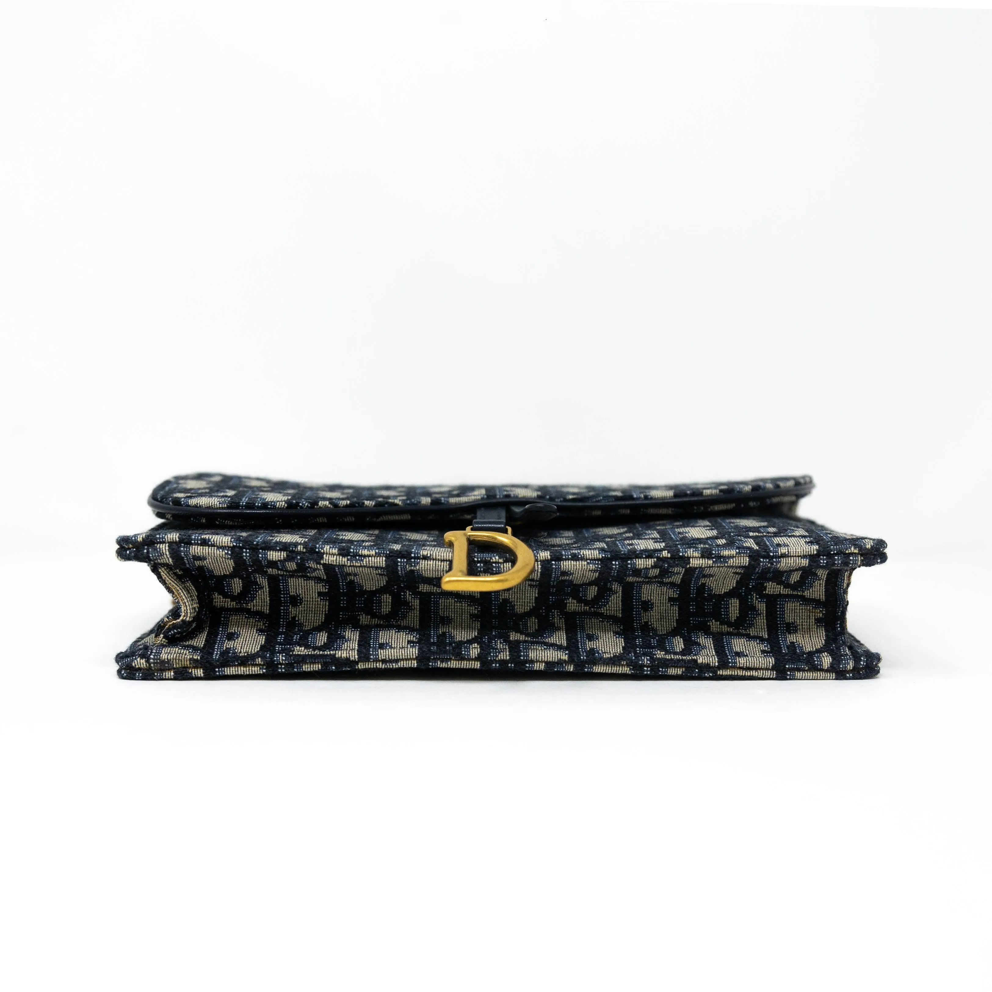 Dior Blue Oblique Saddle Pouch