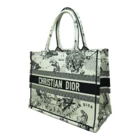 Dior book tote bag Black White canvas M1296ZRHZ_M941