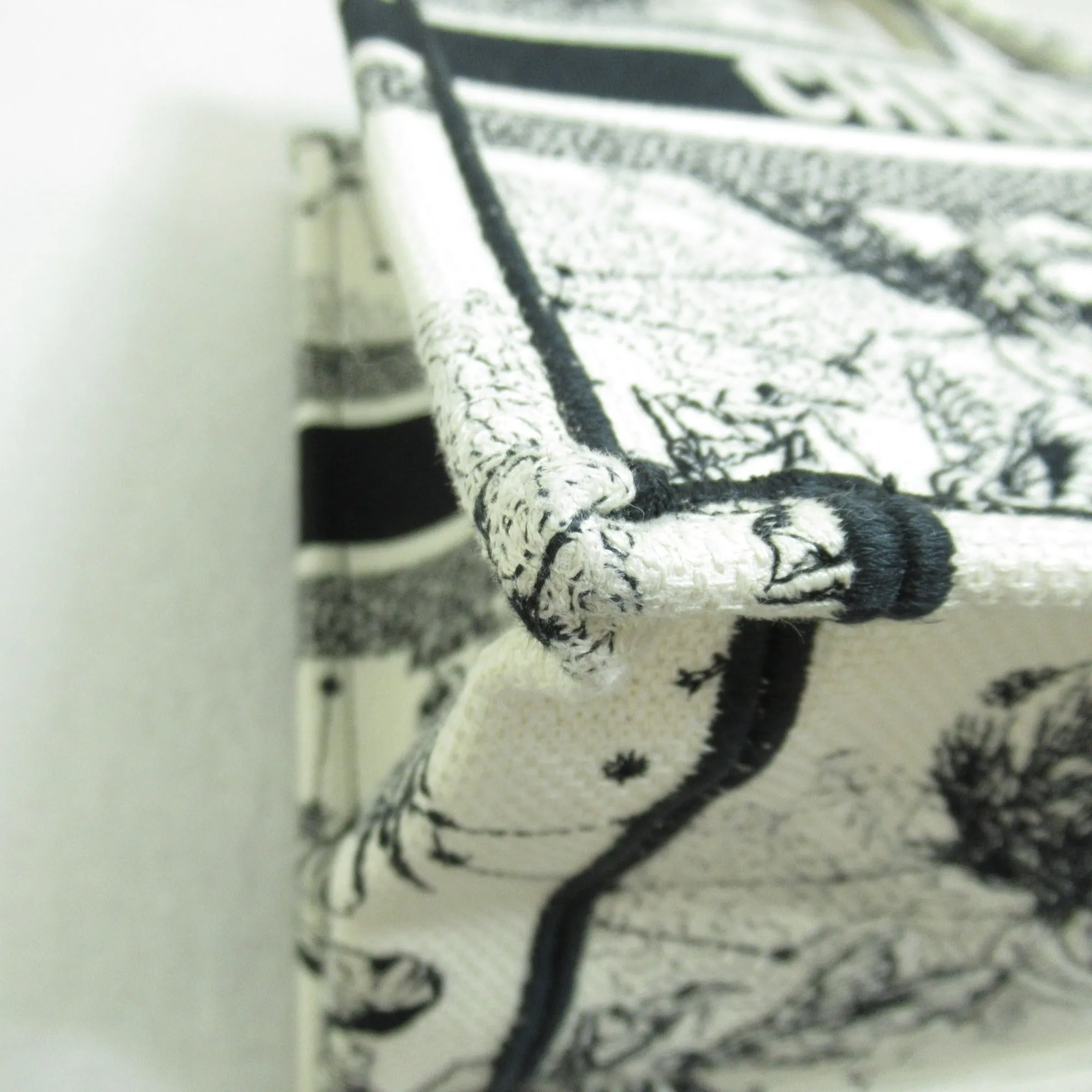 Dior book tote bag Black White canvas M1296ZRHZ_M941