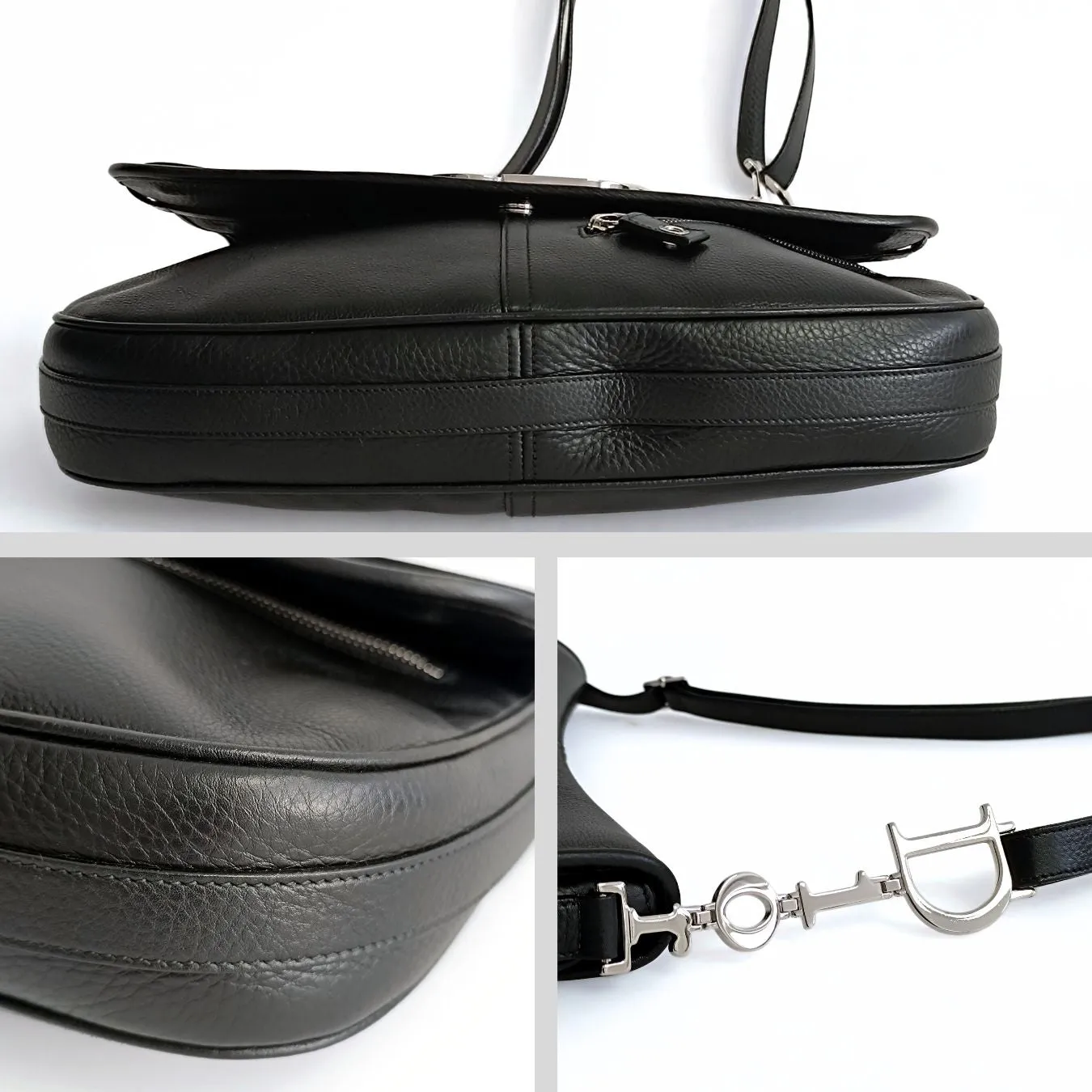 DIOR Dior Dior Saddle large shoulder bag in black leather
