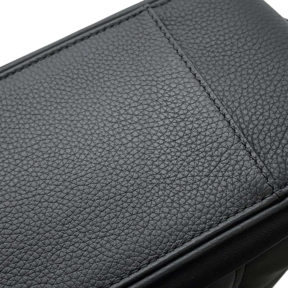 Dior Dior/Sacai Saddle 2WAY Tote Black 1ADSH198USH Nylon Leather