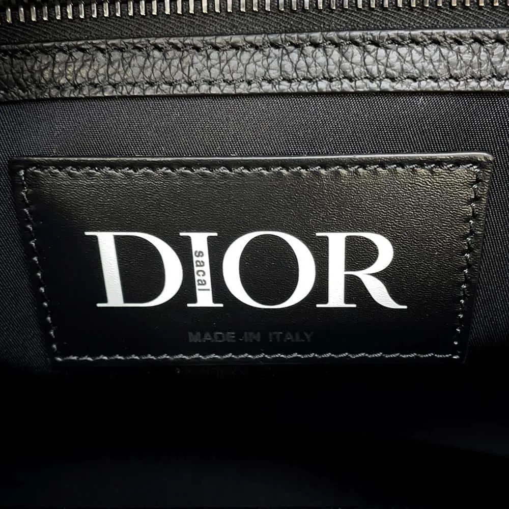 Dior Dior/Sacai Saddle 2WAY Tote Black 1ADSH198USH Nylon Leather