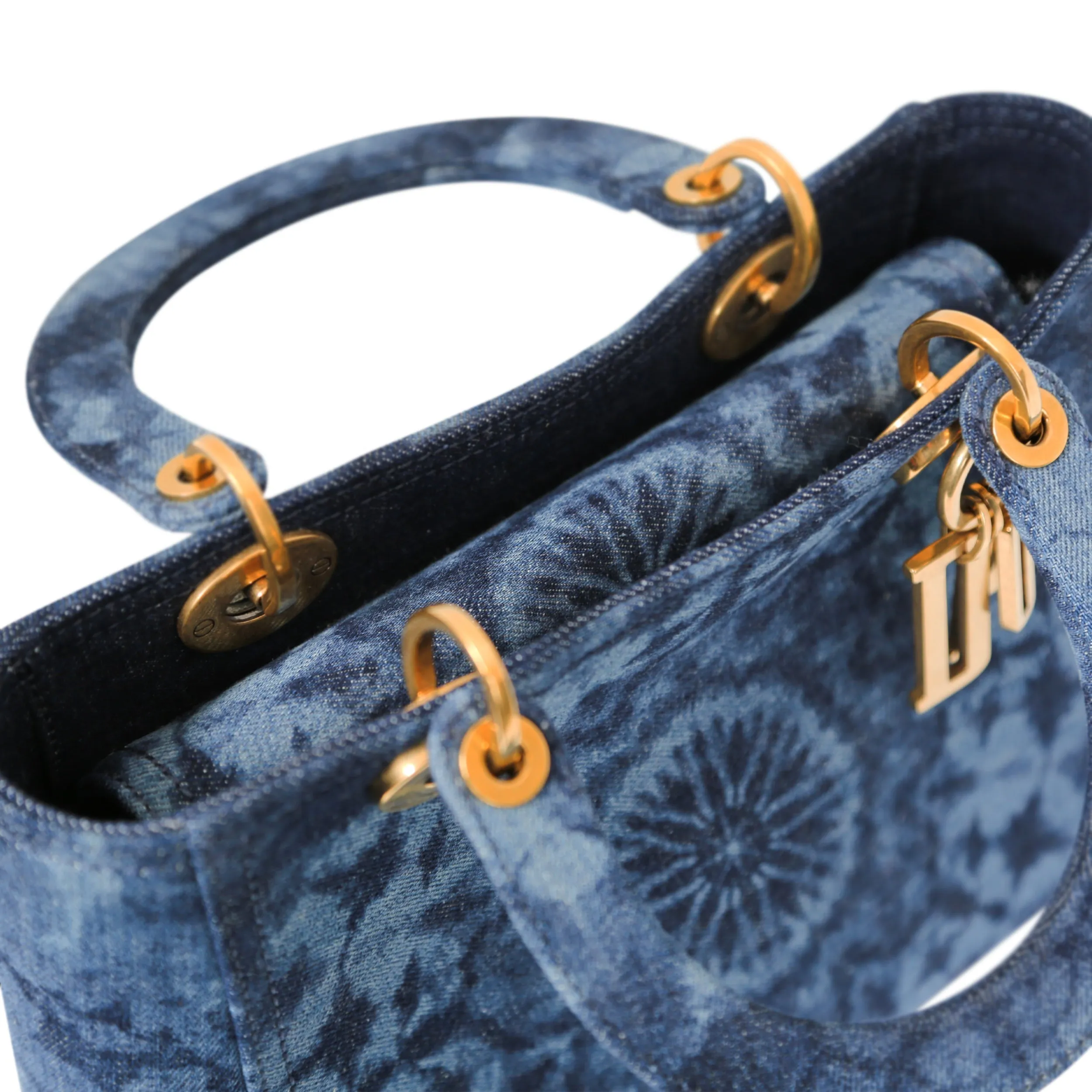 Dior Lady Denim Tie Dye Medium Handbag