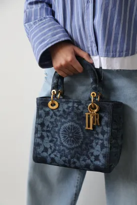Dior Lady Denim Tie Dye Medium Handbag