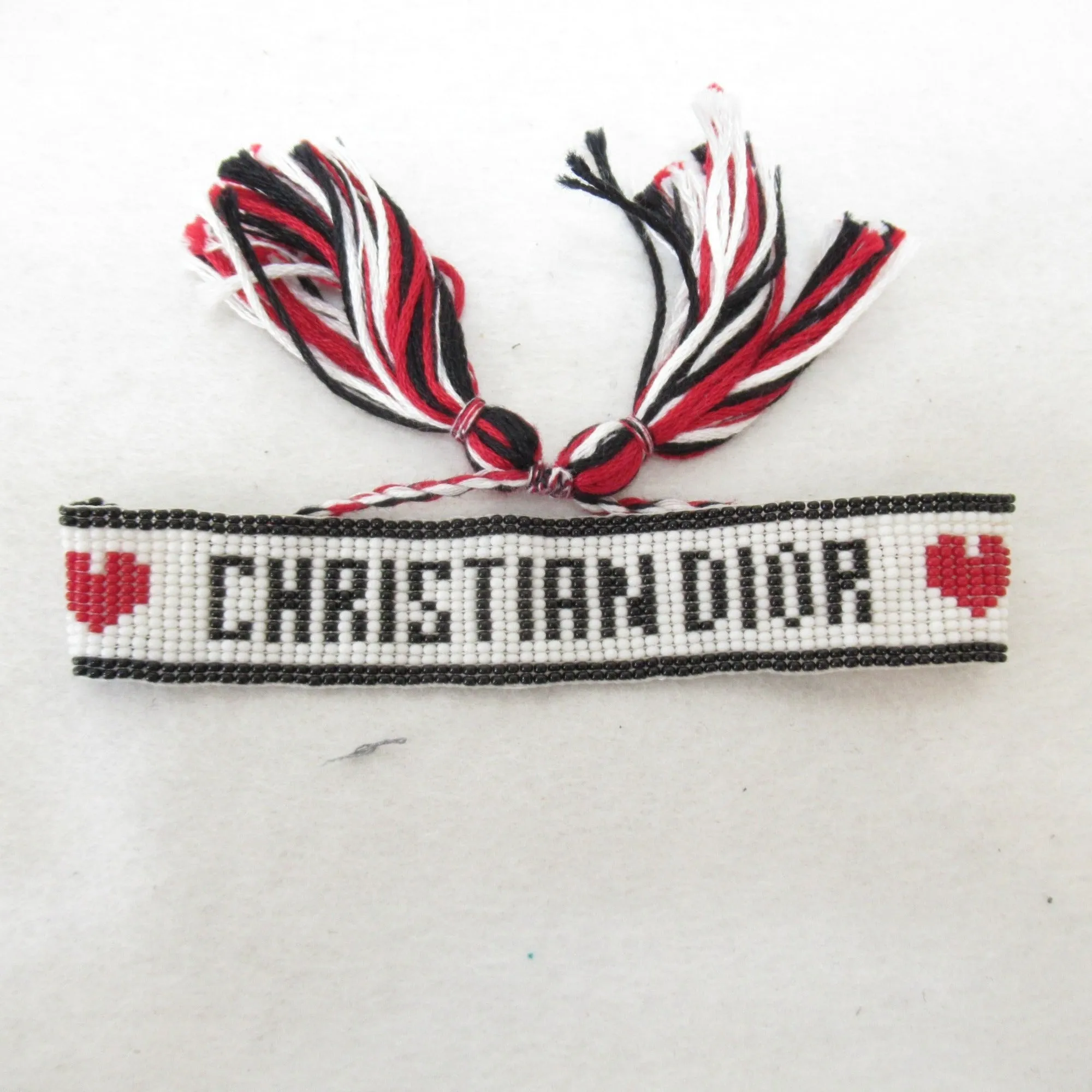 Dior Misanga White Red beads